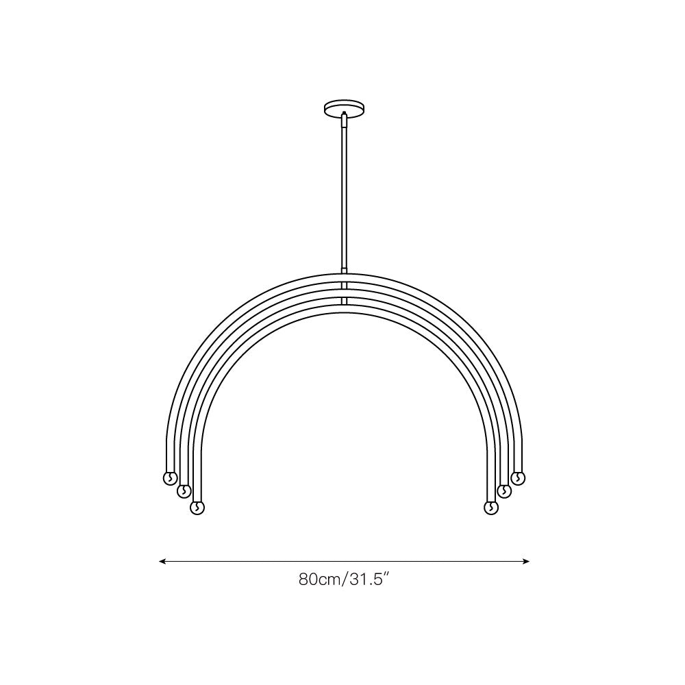 Hadden Modern Minimalist Brass Chandelier - Letslighting