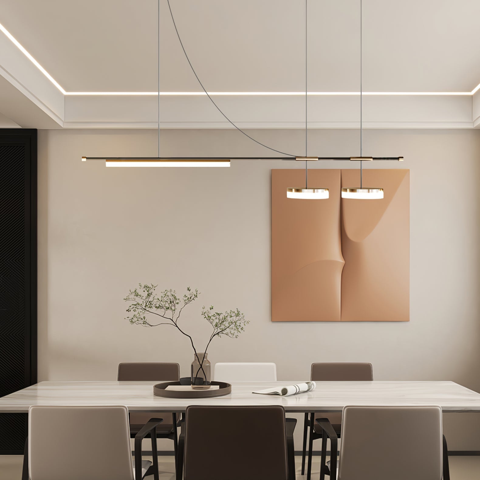 Della Linear Modern Pendant Light - Letslighting