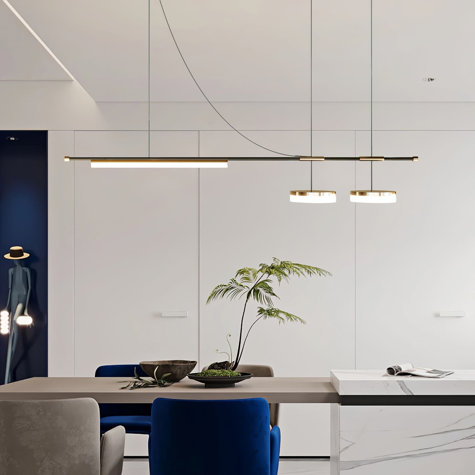 Della Linear Modern Pendant Light - Letslighting
