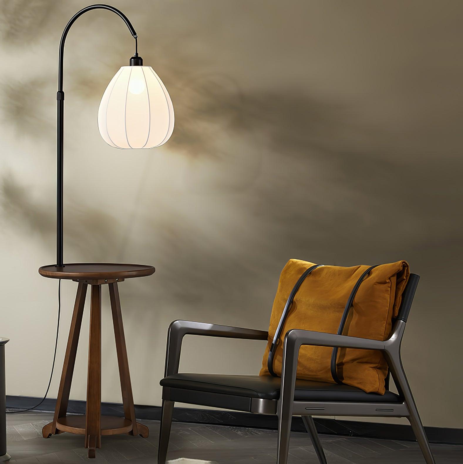Vazoril Multifunctional Wood Fabric Floor Lamp - Letslighting