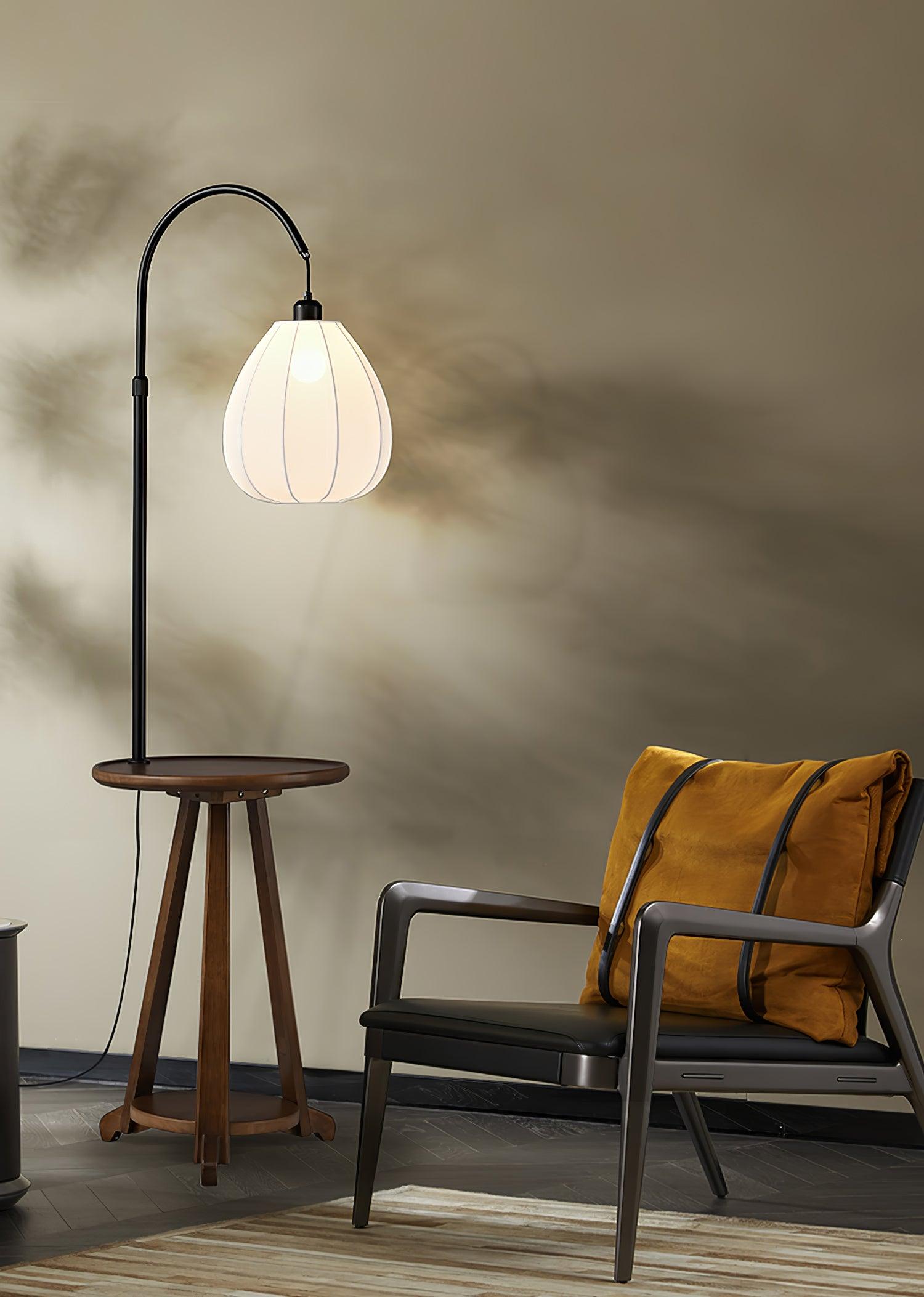Vazoril Multifunctional Wood Fabric Floor Lamp - Letslighting