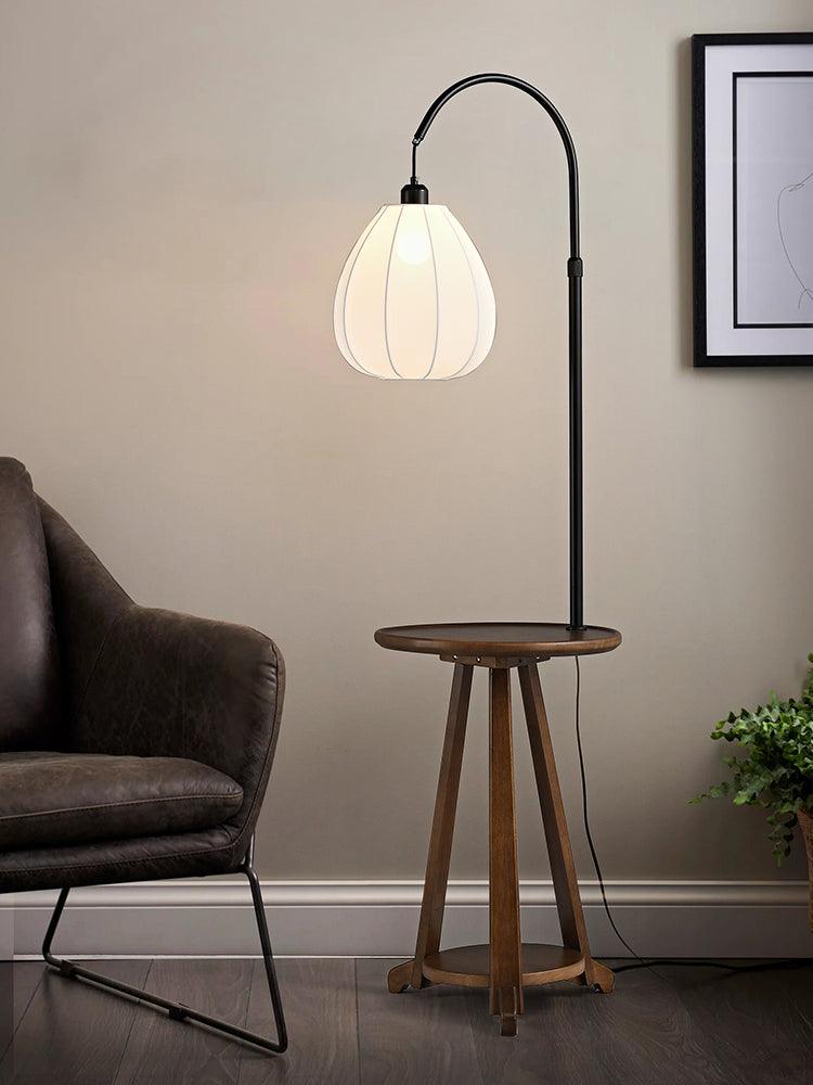 Vazoril Multifunctional Wood Fabric Floor Lamp - Letslighting