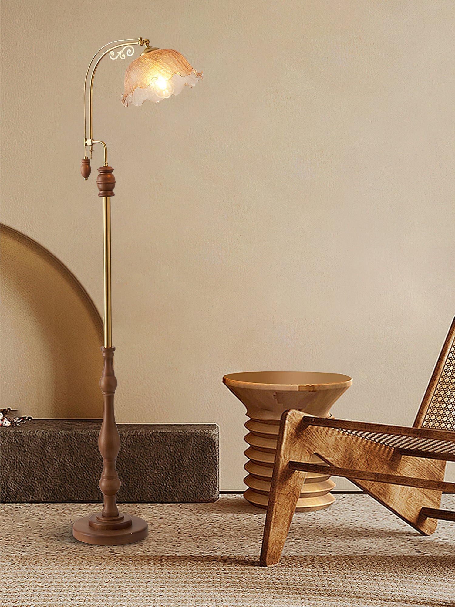 Iska Wood Vintage Floor Lamp - Letslighting