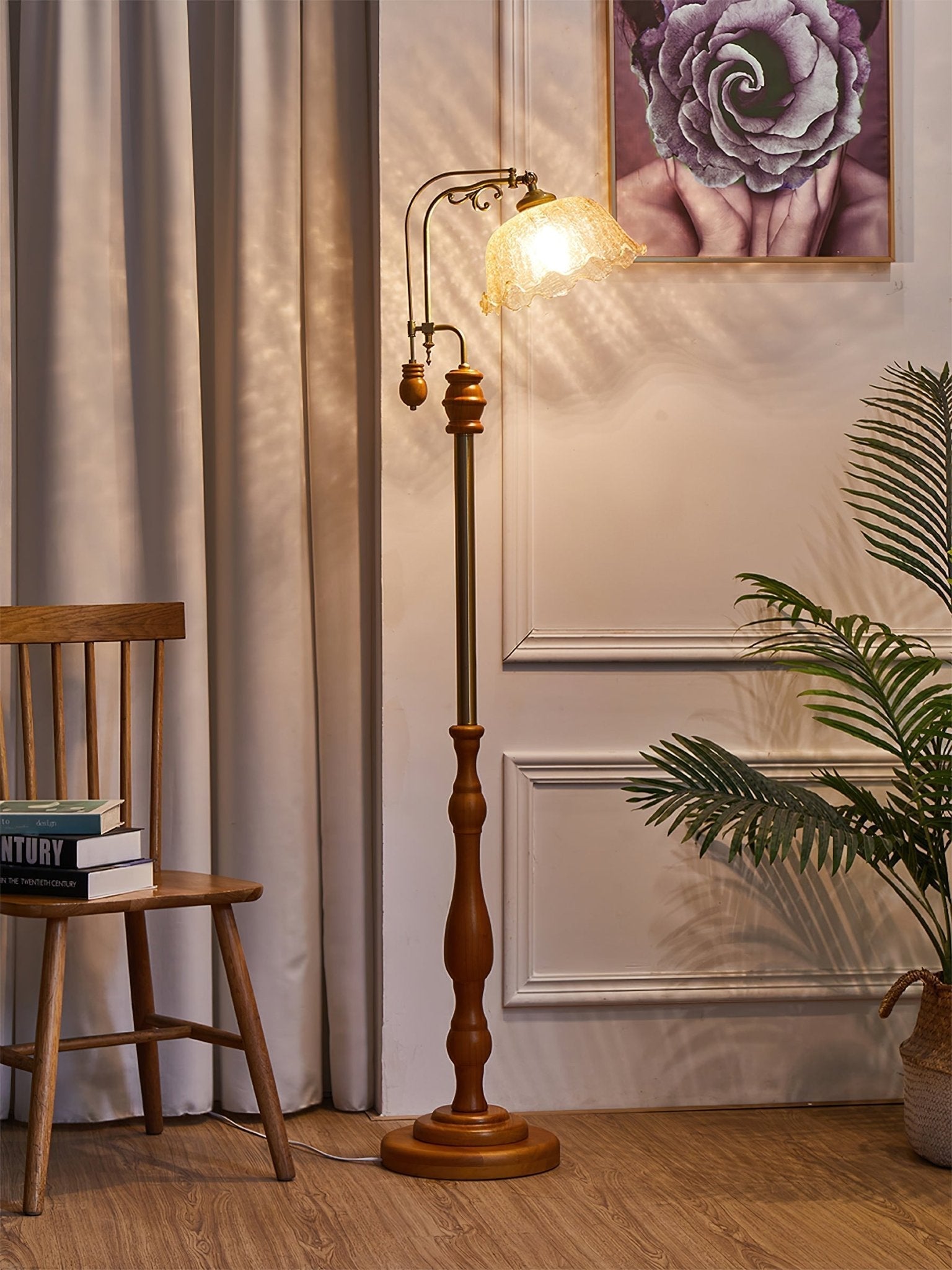 Iska Wood Vintage Floor Lamp - Letslighting