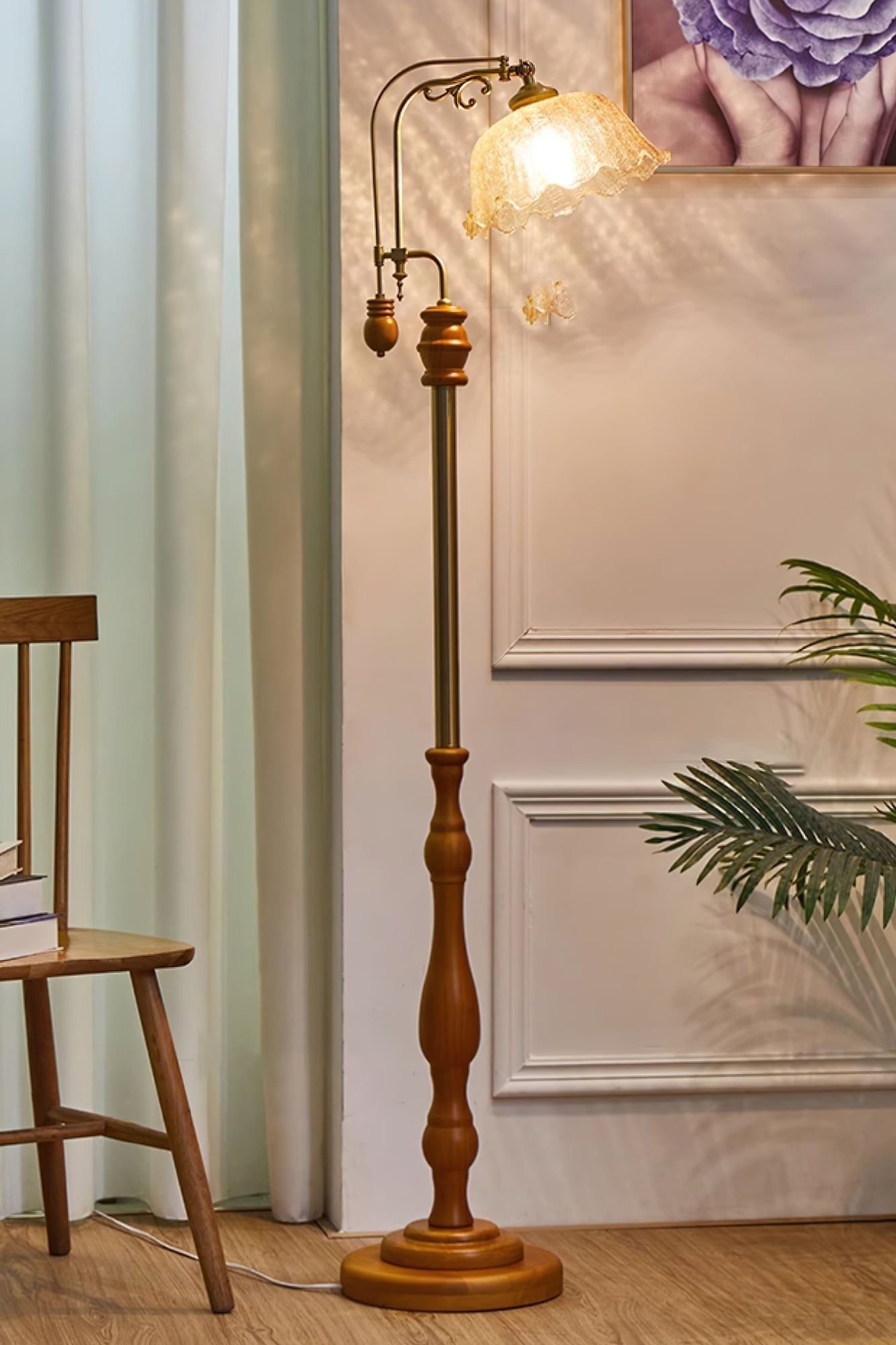 Iska Wood Vintage Floor Lamp - Letslighting