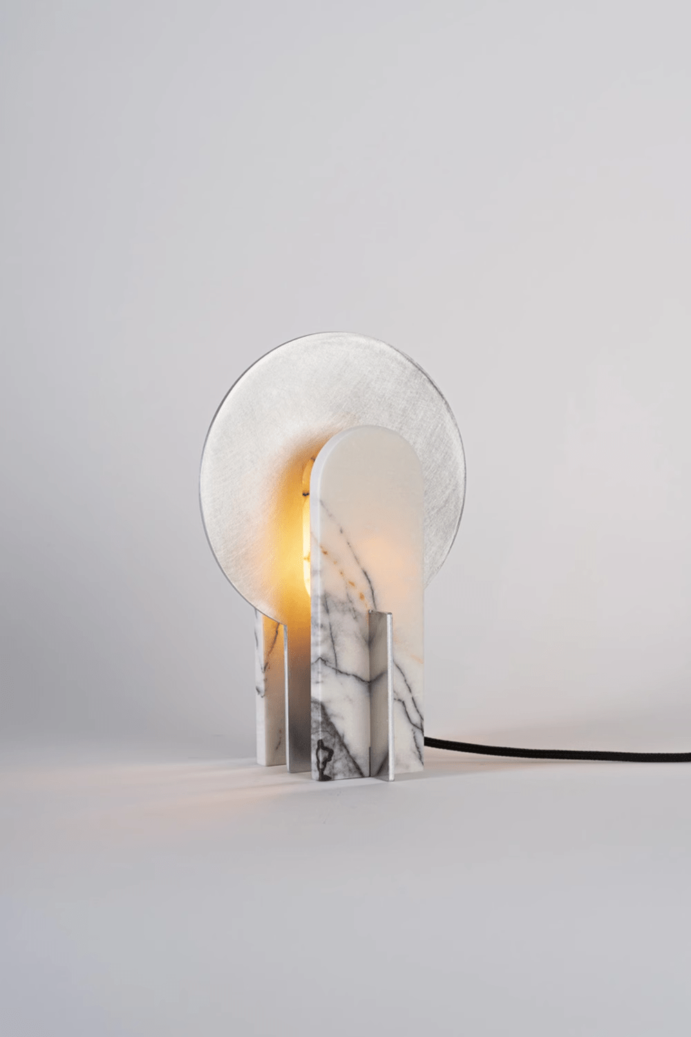 Arch Modern Stainless Steel & Marble Table Lamp