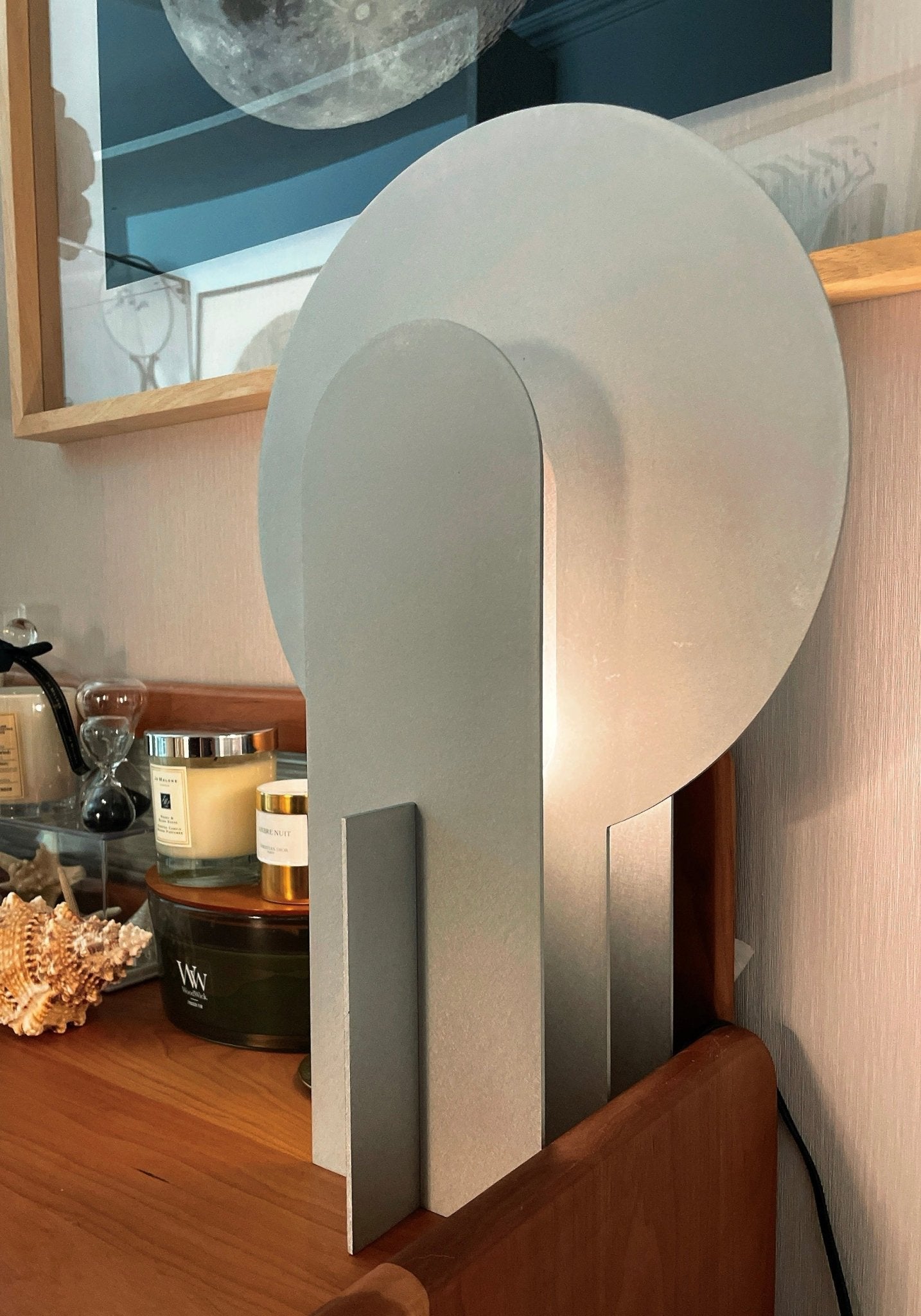 Arch Modern Stainless Steel & Marble Table Lamp