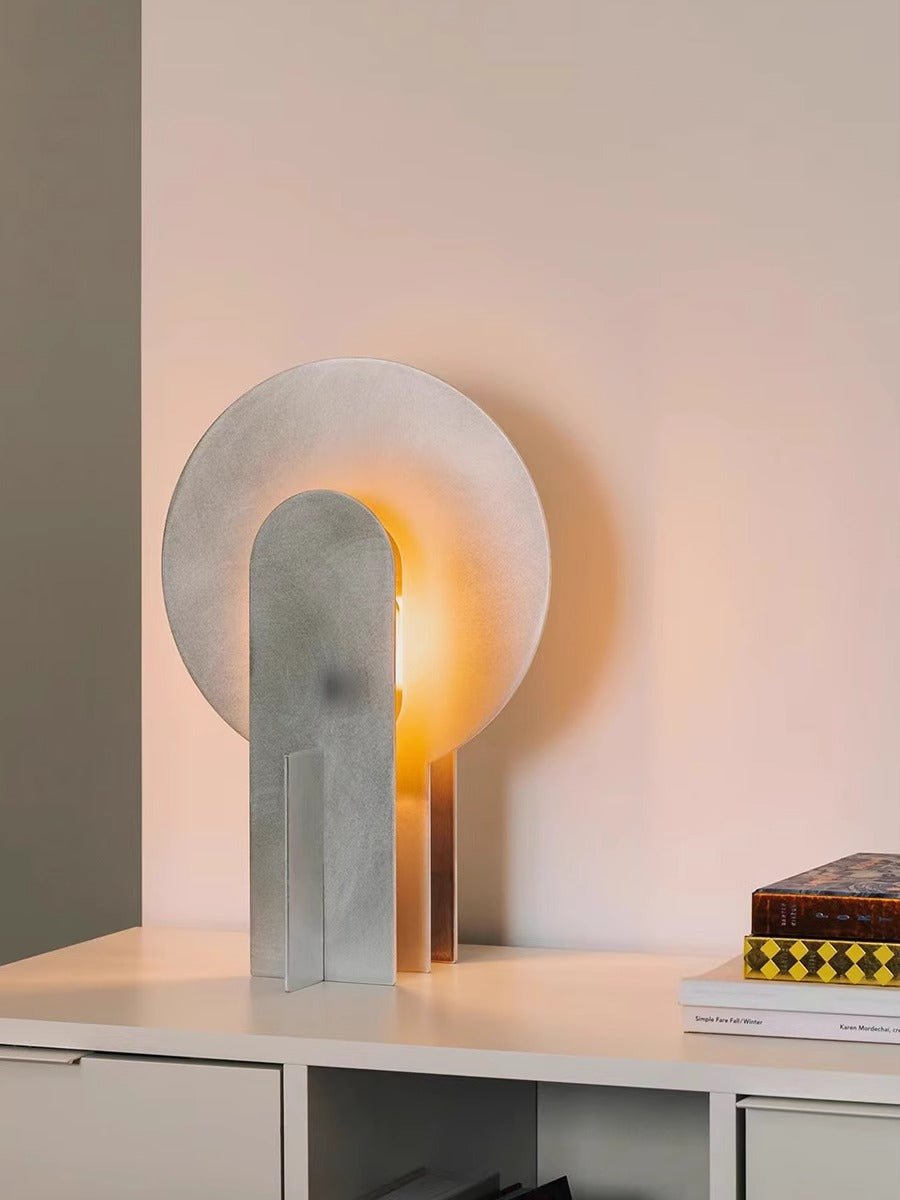 Arch Modern Stainless Steel & Marble Table Lamp