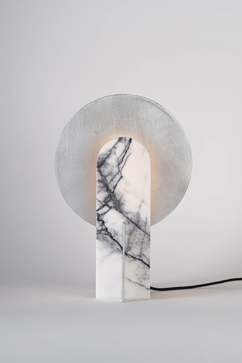 Arch Modern Stainless Steel & Marble Table Lamp