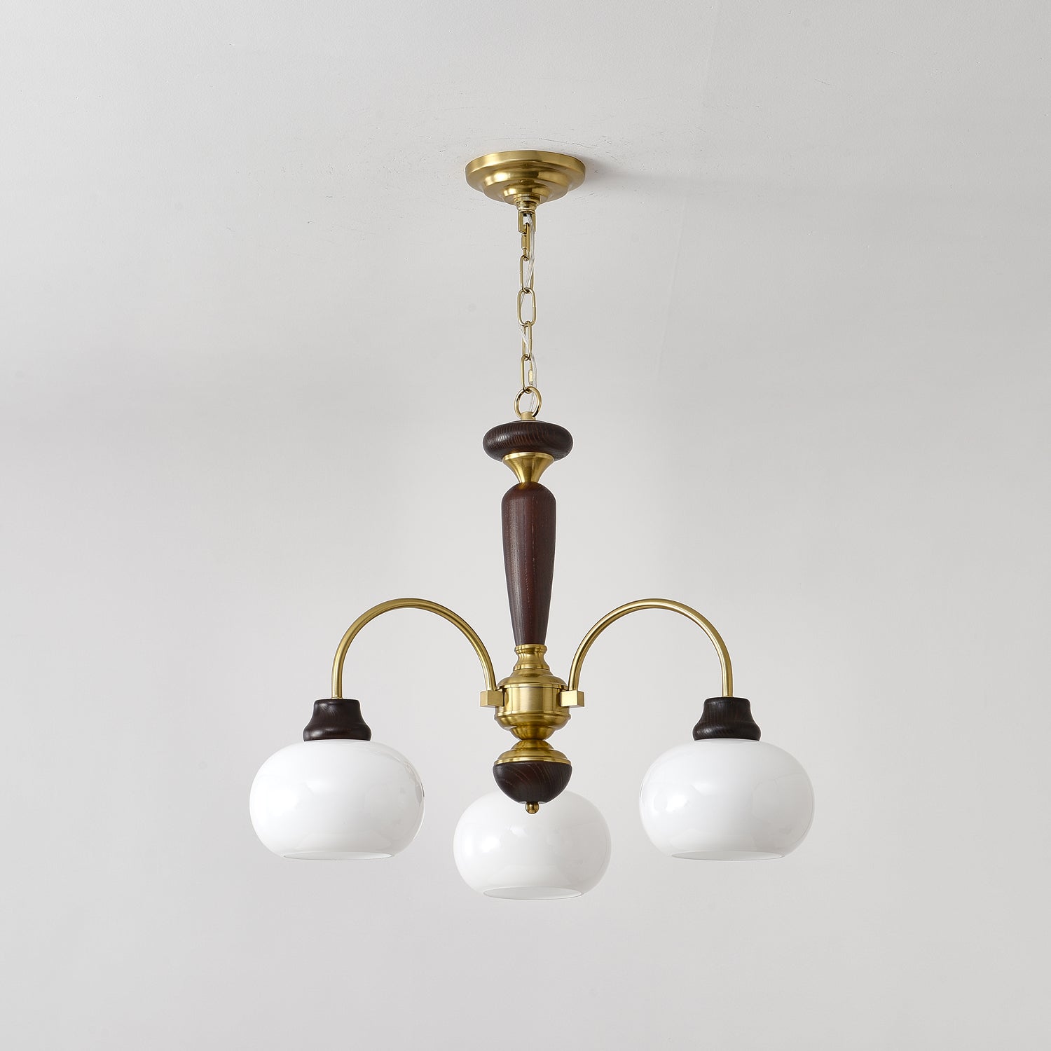 Aurora Chandelier Arched Globe White Shade - Letslighting