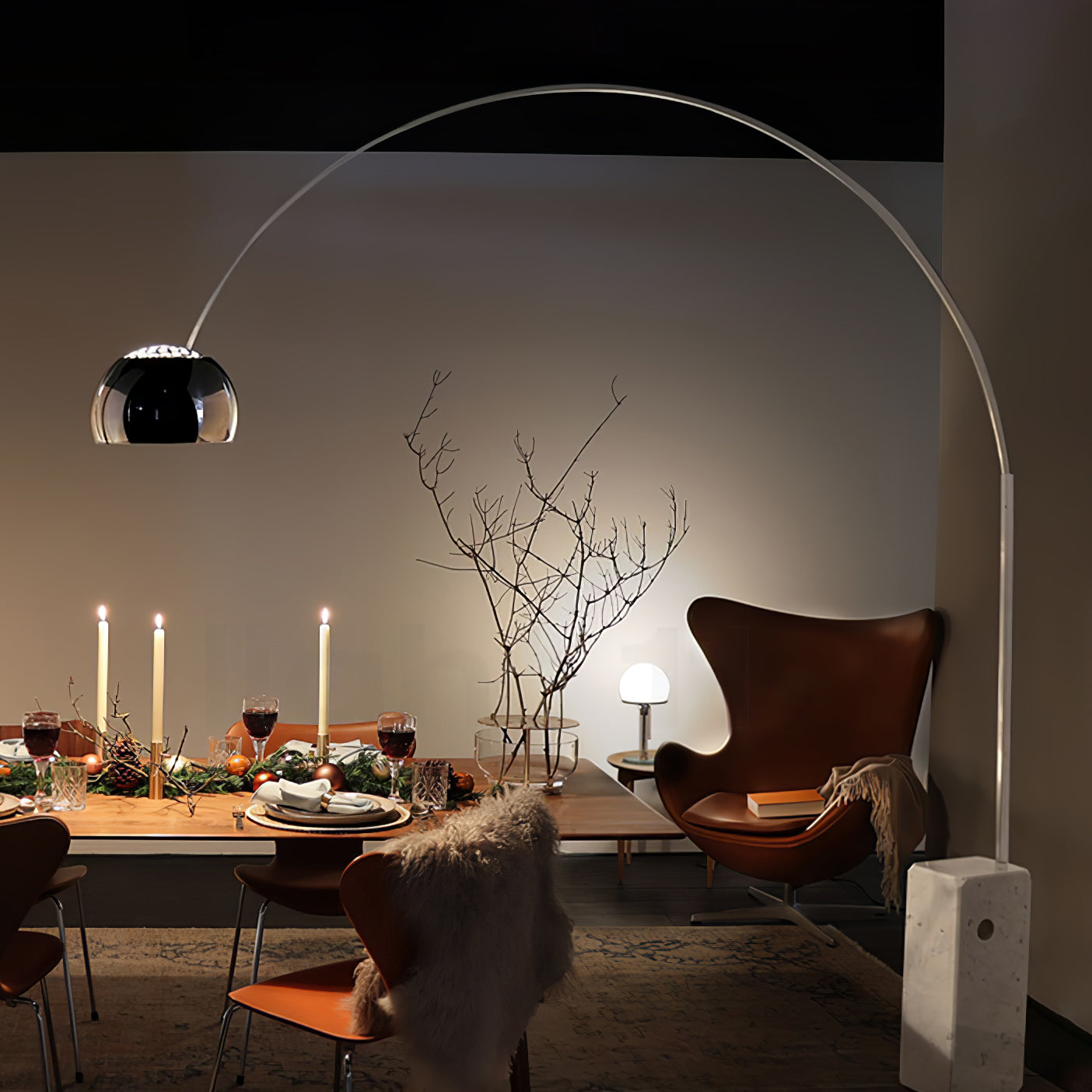 Alevra Steel Marble Floor Lamp - Letslighting