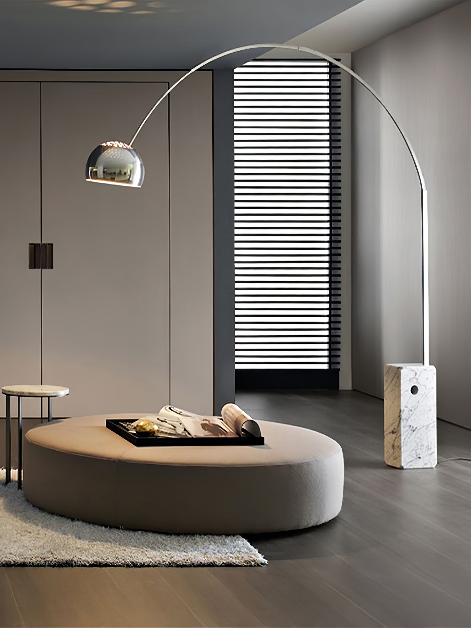 Alevra Steel Marble Floor Lamp - Letslighting