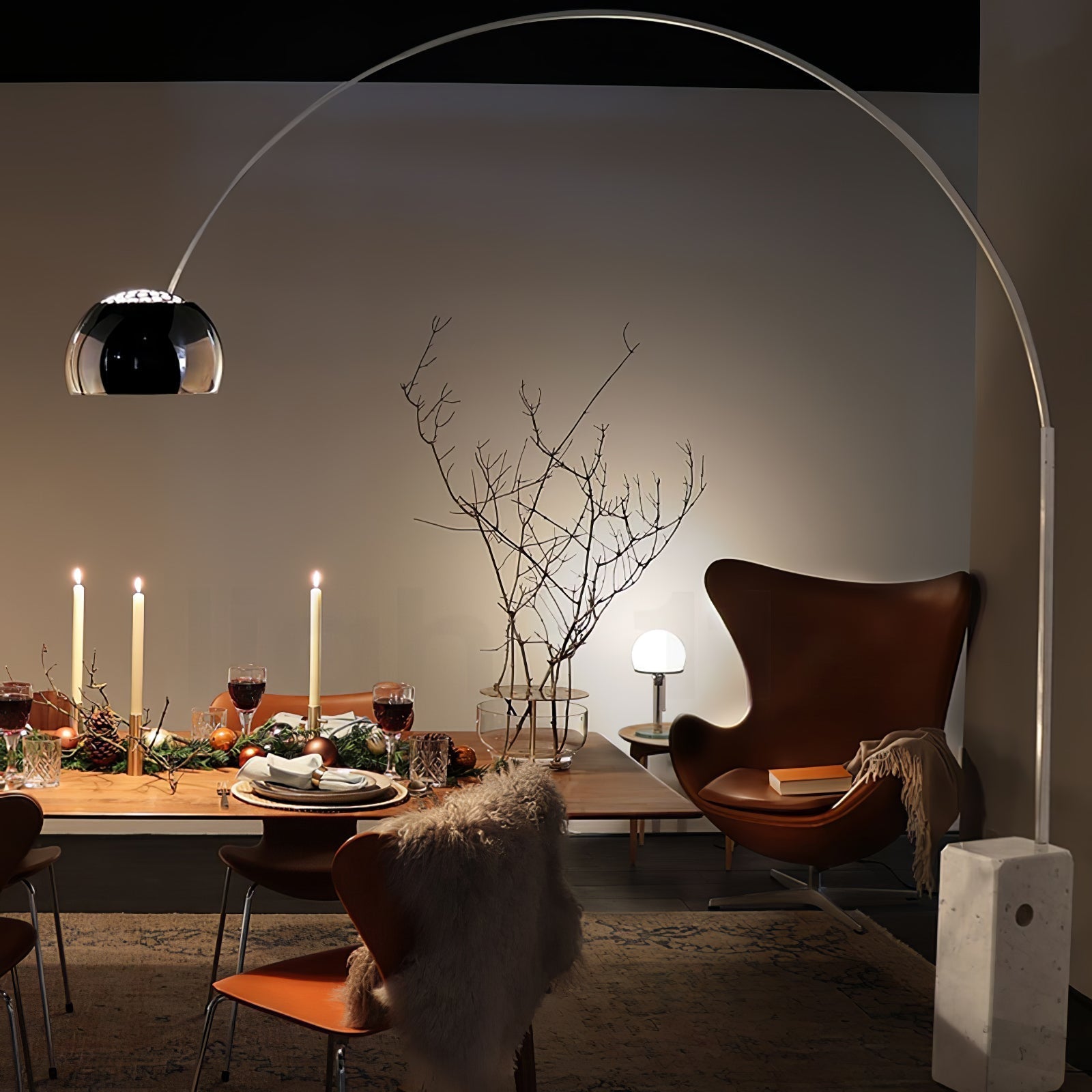 Alevra Steel Marble Floor Lamp - Letslighting