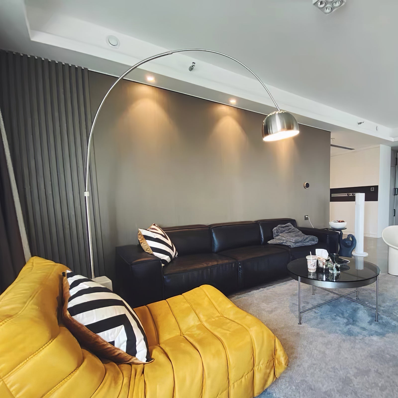 Alevra Steel Marble Floor Lamp - Letslighting