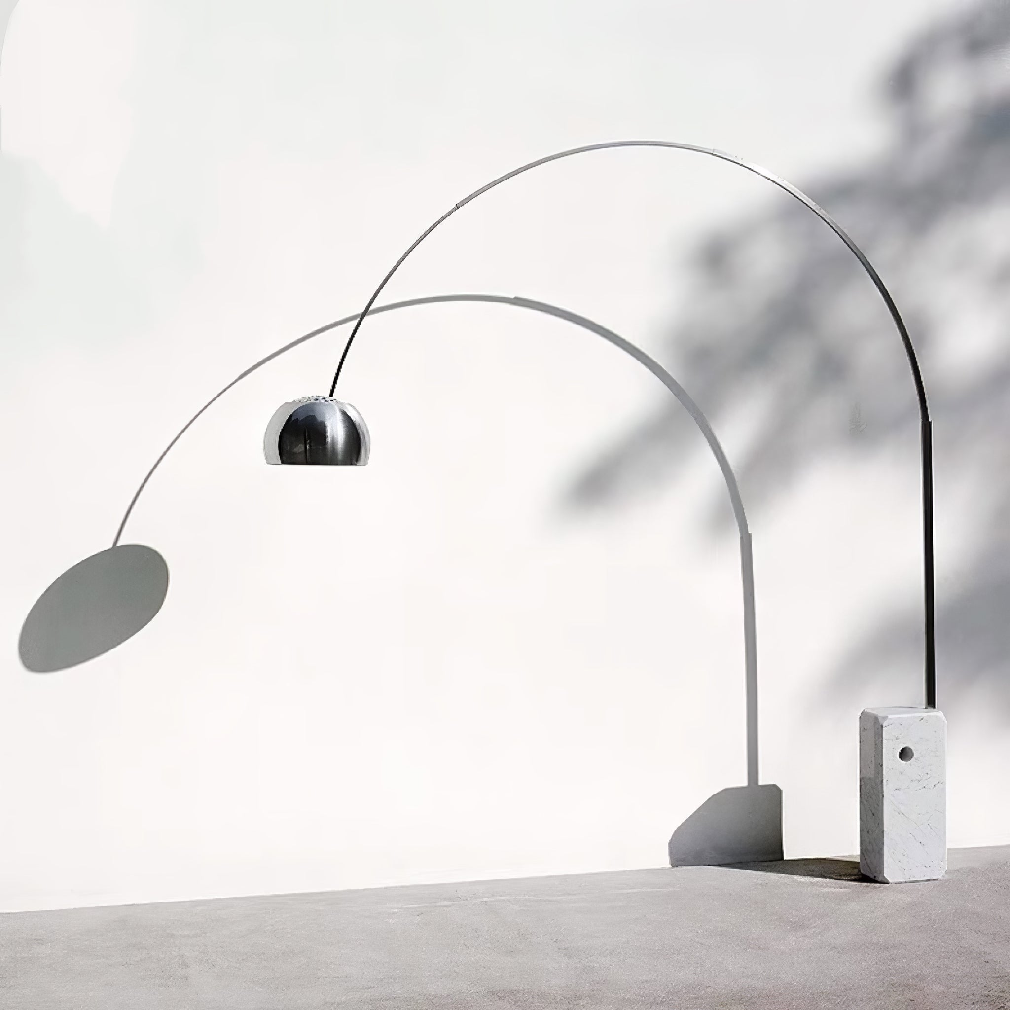 Alevra Steel Marble Floor Lamp - Letslighting