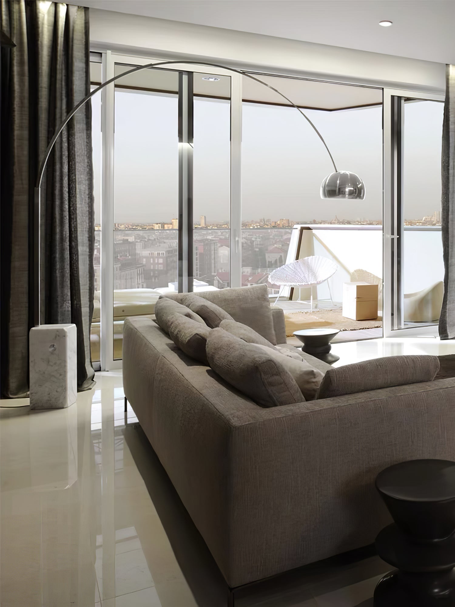 Alevra Steel Marble Floor Lamp - Letslighting