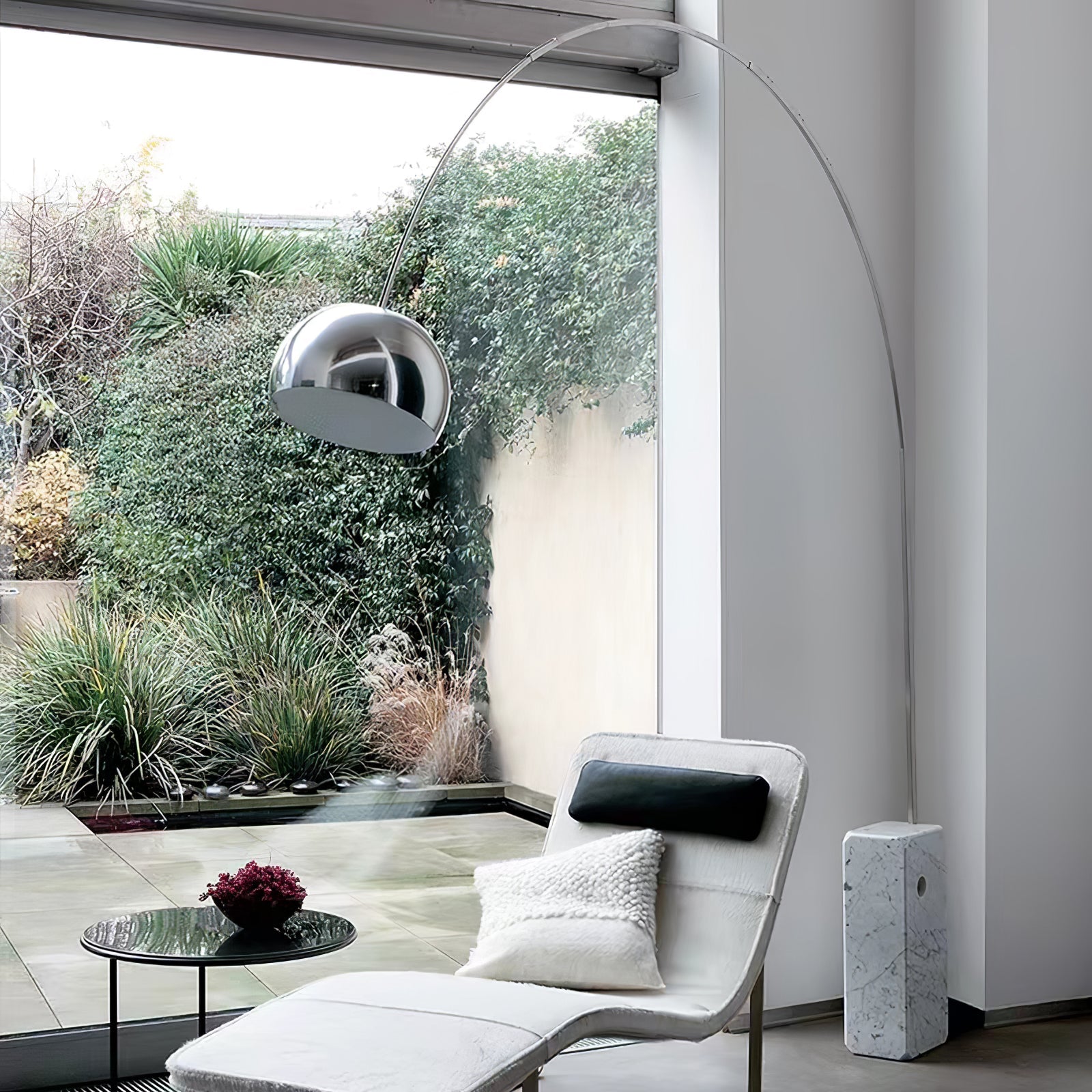 Alevra Steel Marble Floor Lamp - Letslighting