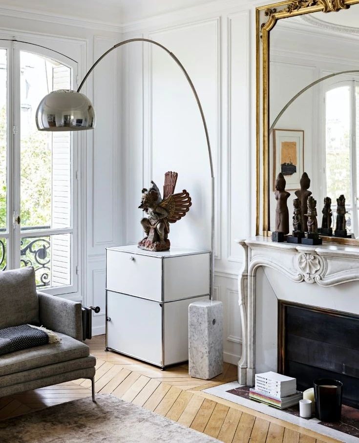 Alevra Steel Marble Floor Lamp - Letslighting