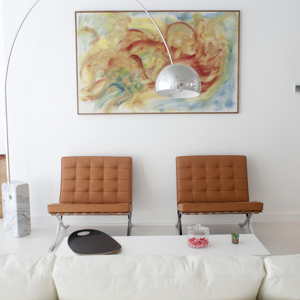 Alevra Steel Marble Floor Lamp - Letslighting
