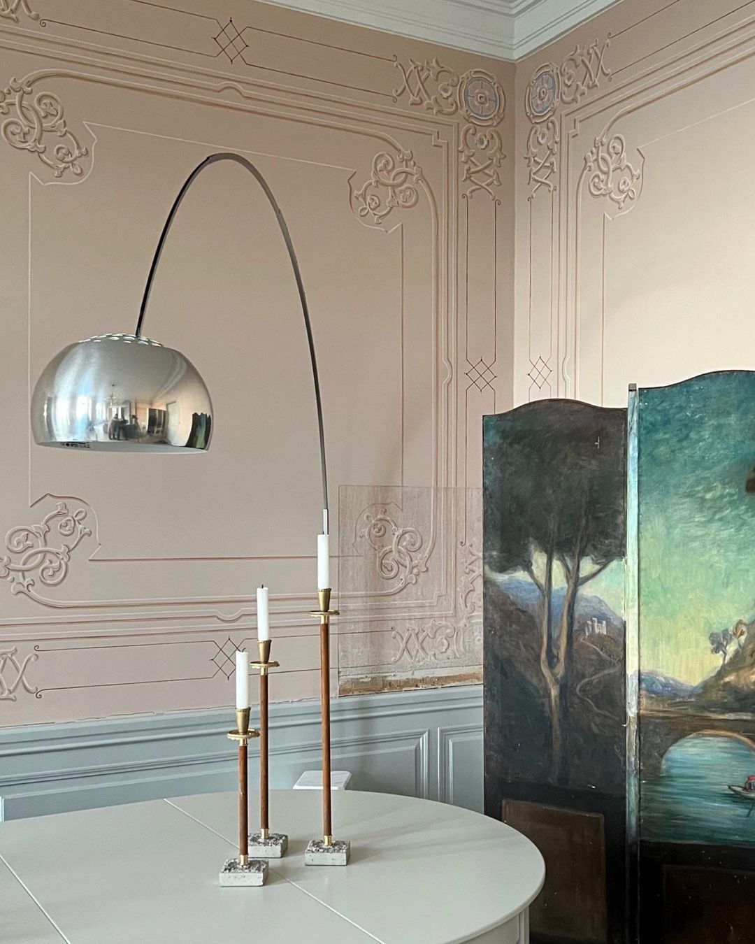Alevra Steel Marble Floor Lamp - Letslighting