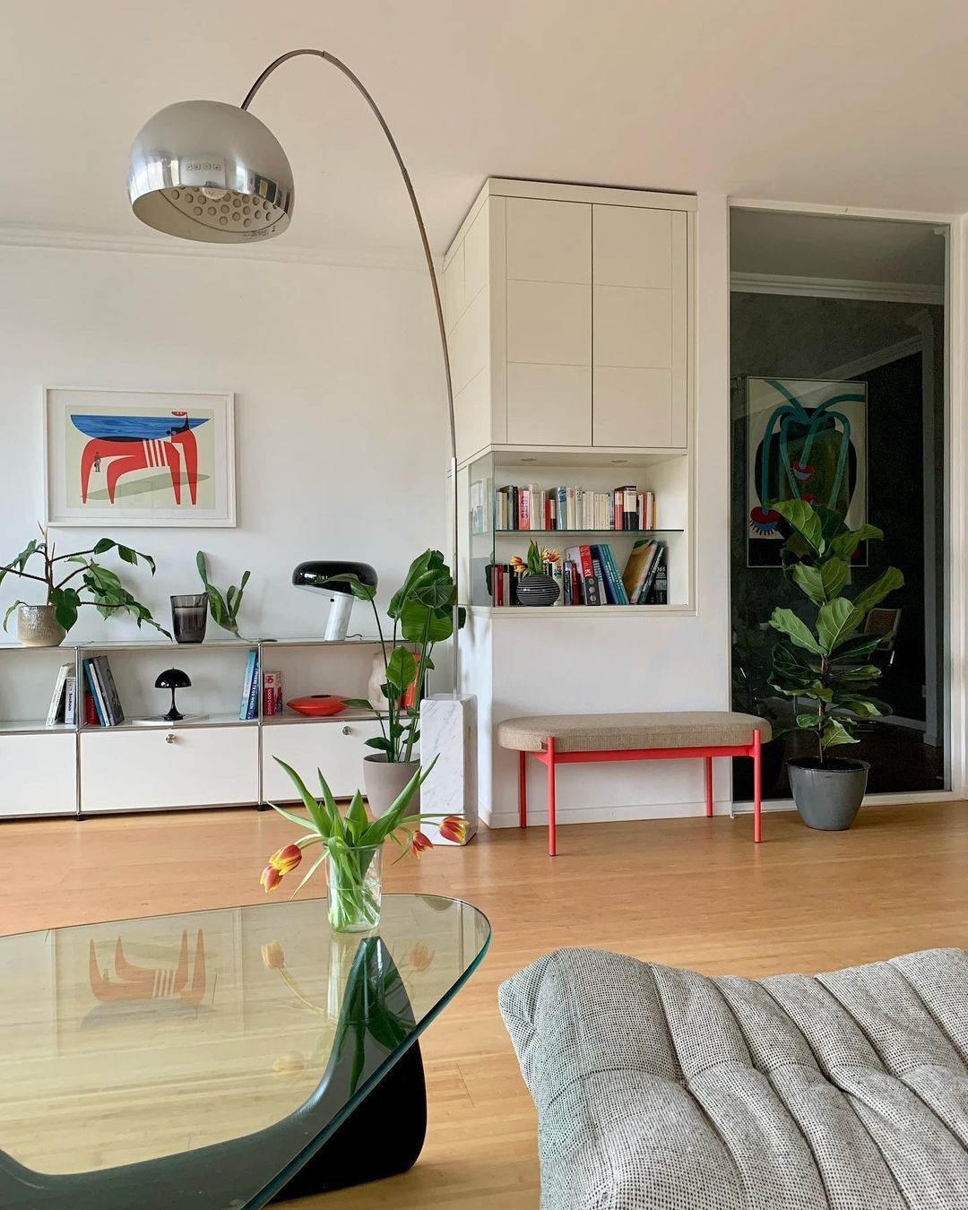 Alevra Steel Marble Floor Lamp - Letslighting