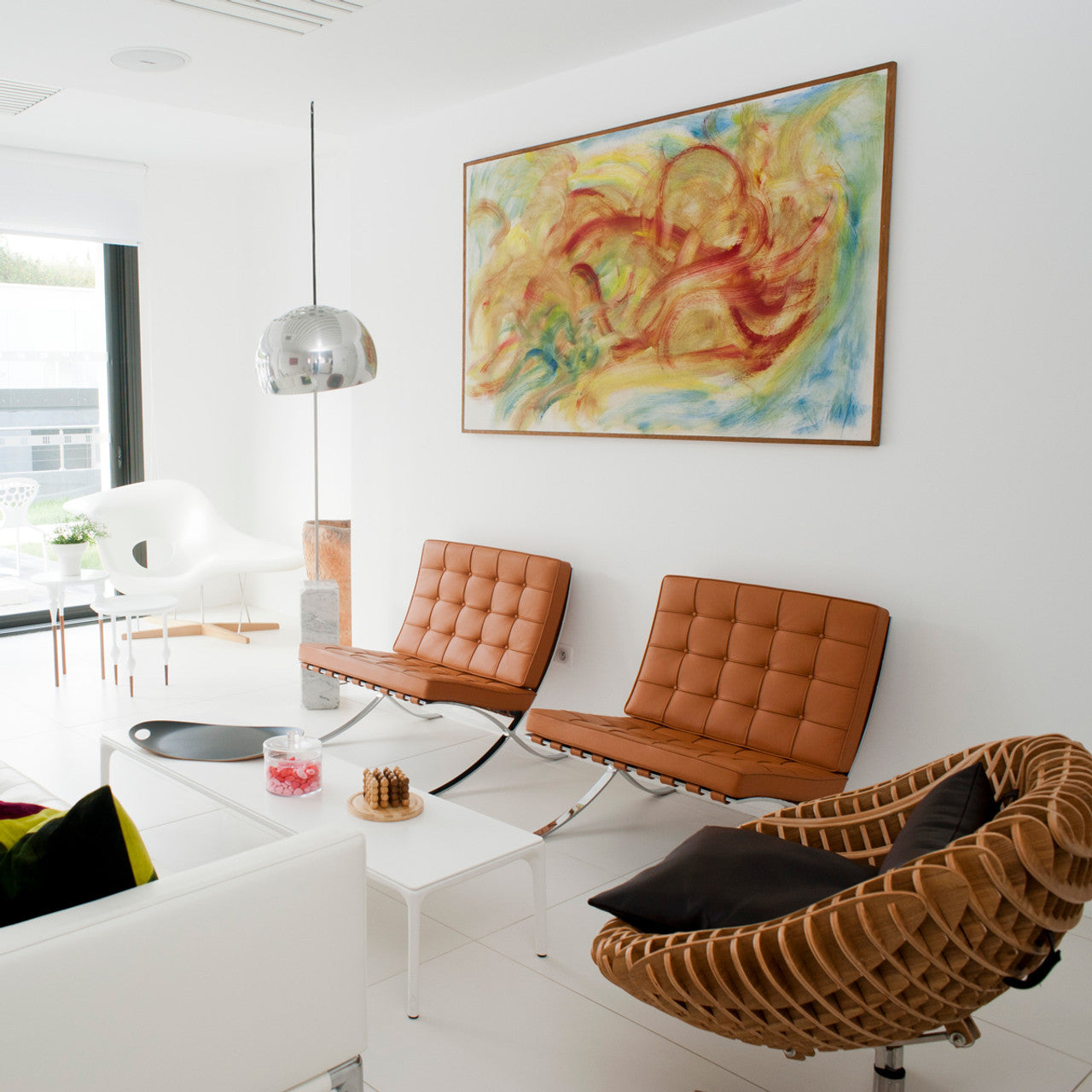 Alevra Steel Marble Floor Lamp - Letslighting