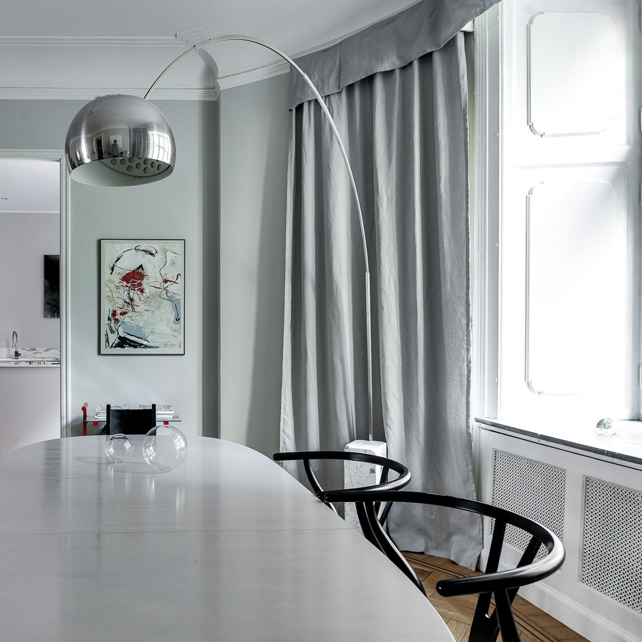 Alevra Steel Marble Floor Lamp - Letslighting