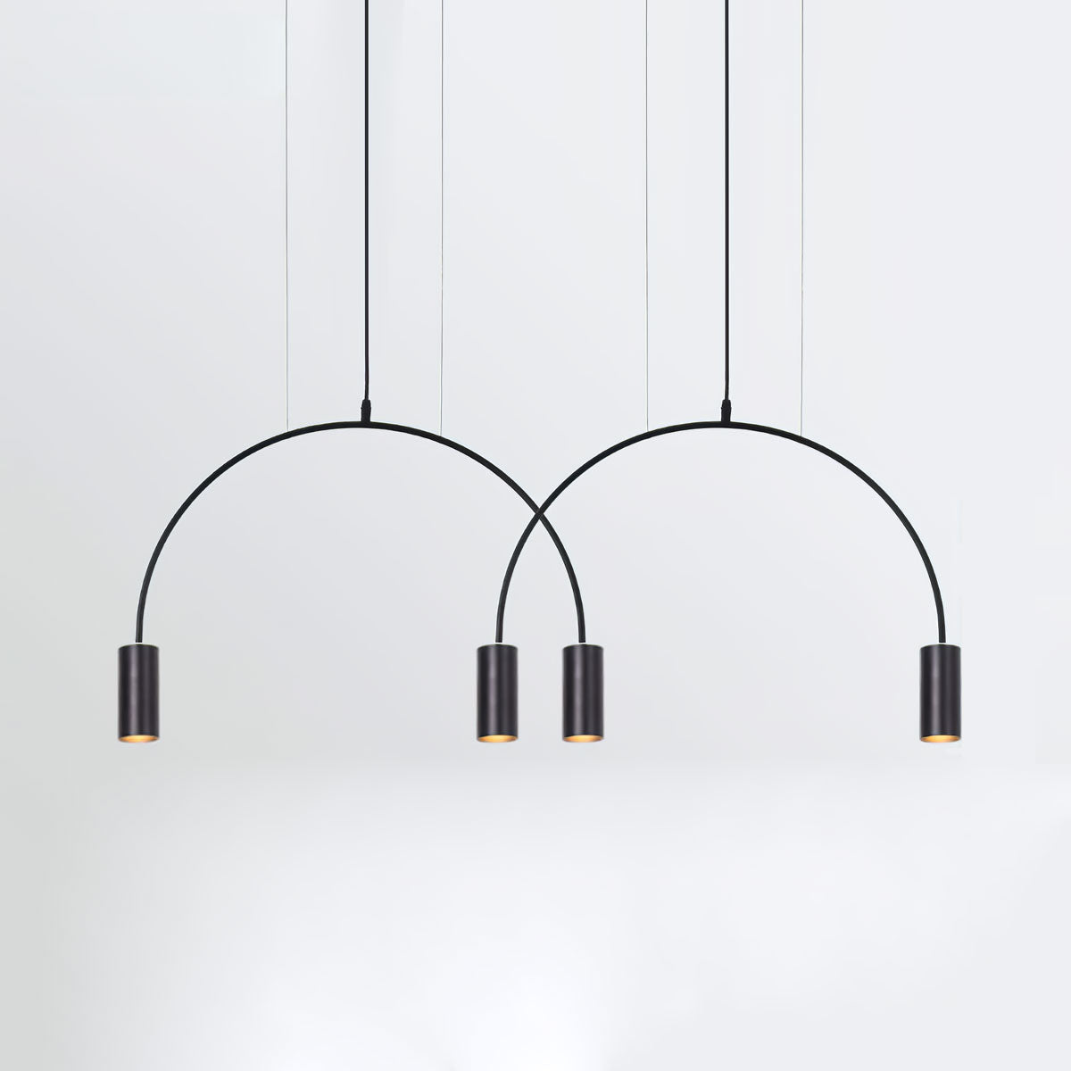 Solara Pendant Lamp Overlapping Cylinder Minimalist Dining Room - Letslighting