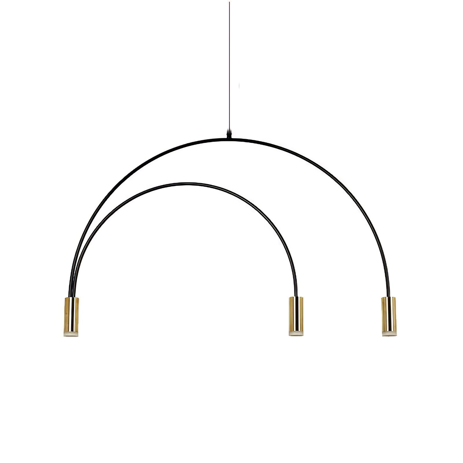 Solara Pendant Lamp Overlapping Cylinder Minimalist Dining Room - Letslighting
