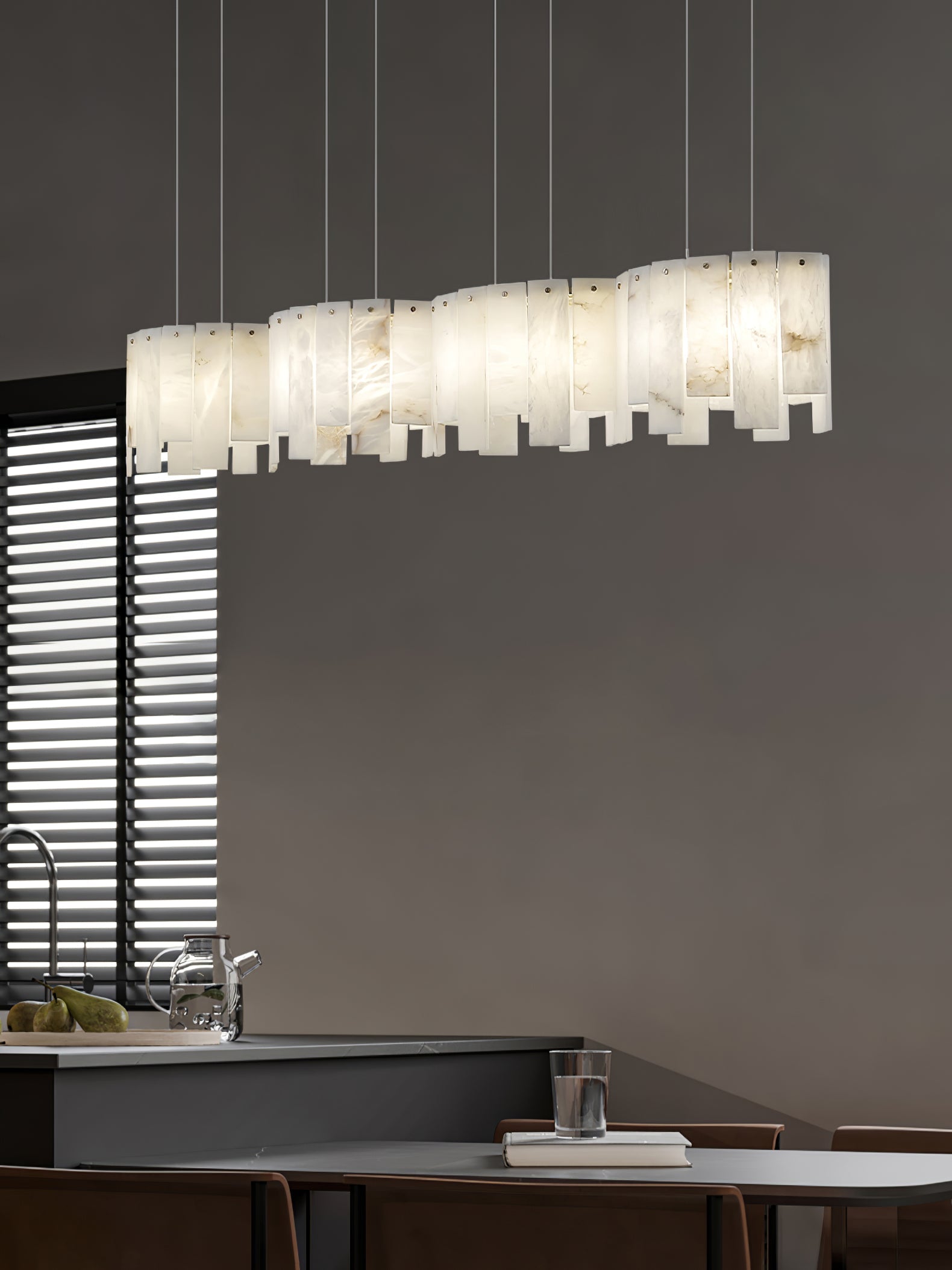 Cavelan Cluster Alabaster Pendant Light
