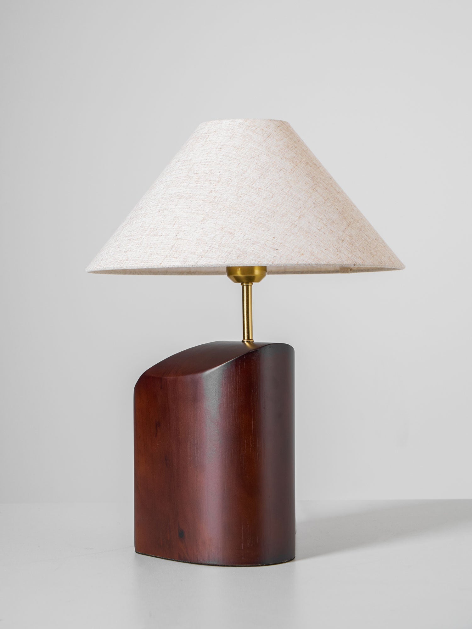 Curvan Wood Fabric Table Lamp - Letslighting