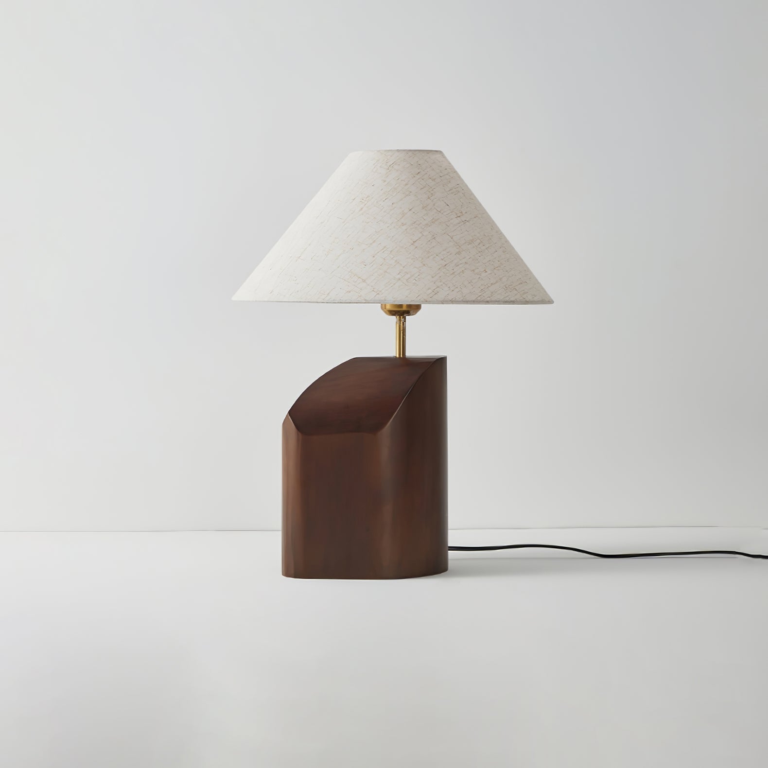 Curvan Wood Fabric Table Lamp - Letslighting