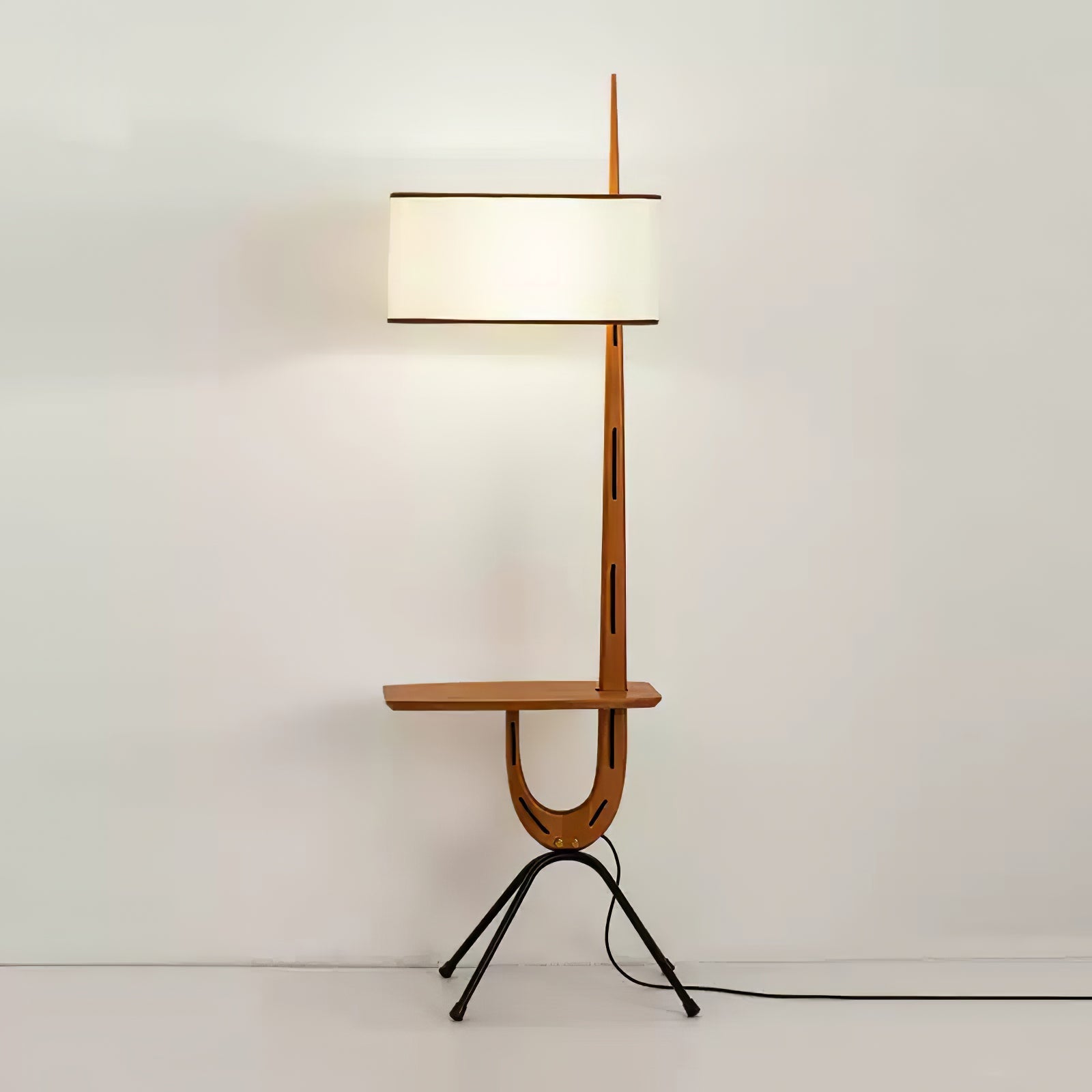Vemara Mid Century Wood Floor Lamp - Letslighting