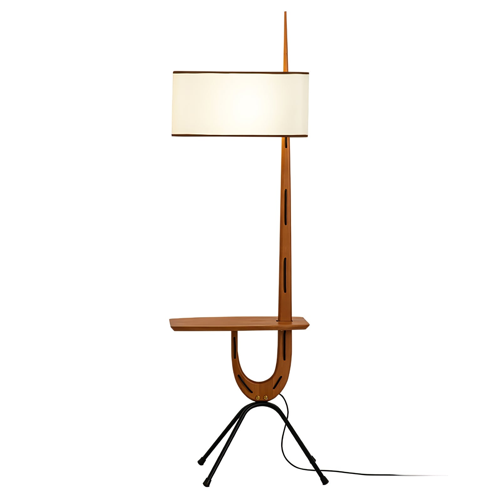 Vemara Mid Century Wood Floor Lamp - Letslighting
