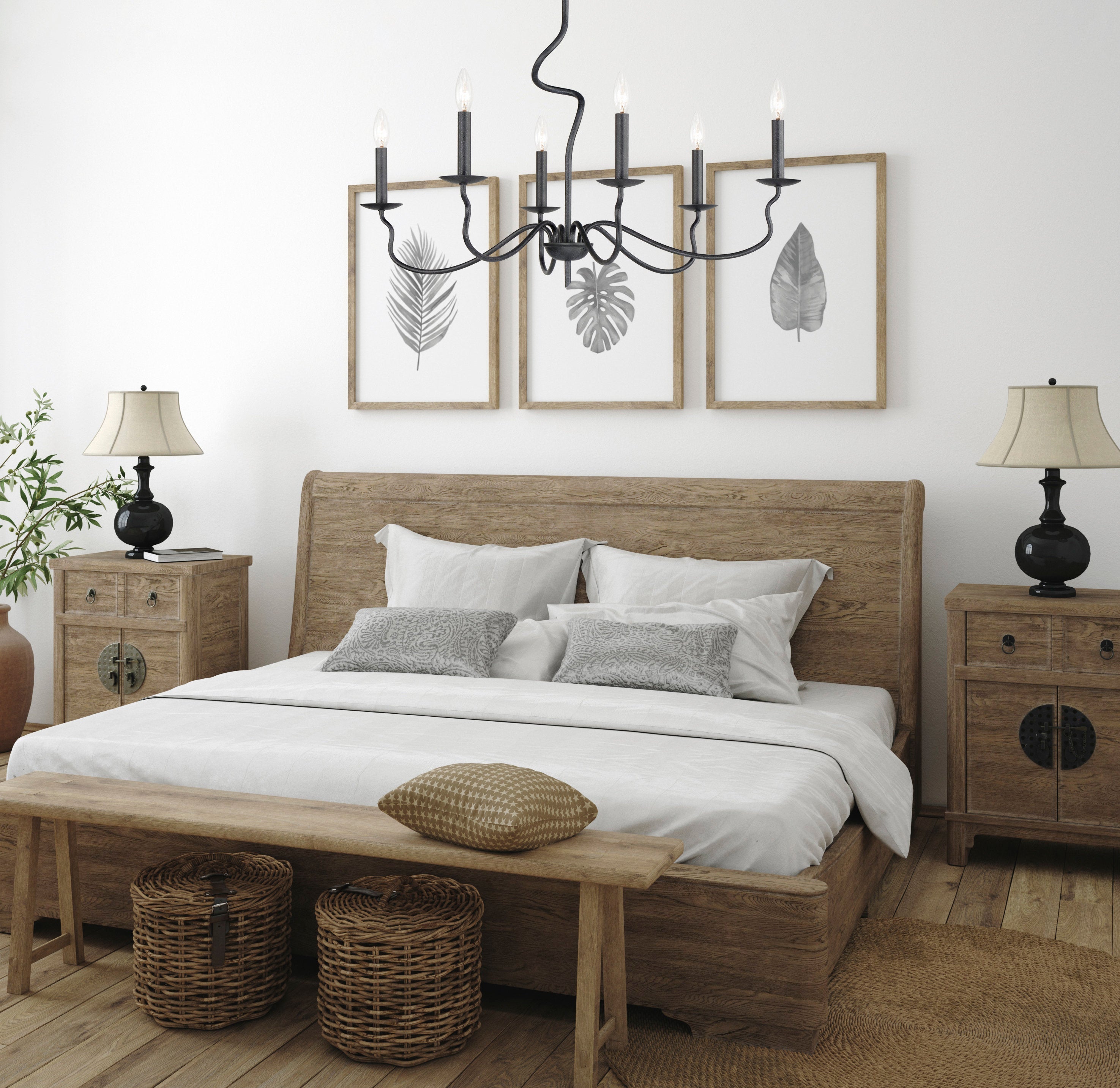 Rauduvyo Modern Candle-style Industrial Chandelier - Letslighting