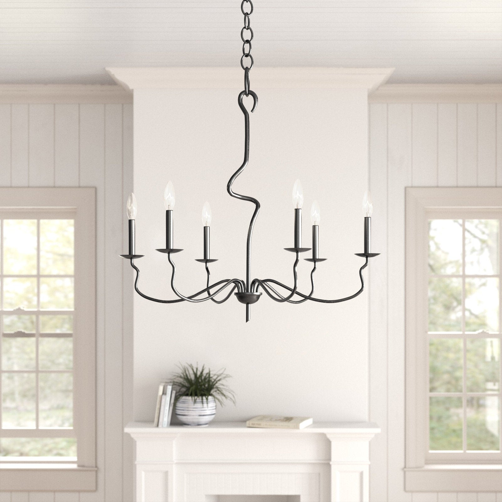 Rauduvyo Modern Candle-style Industrial Chandelier - Letslighting
