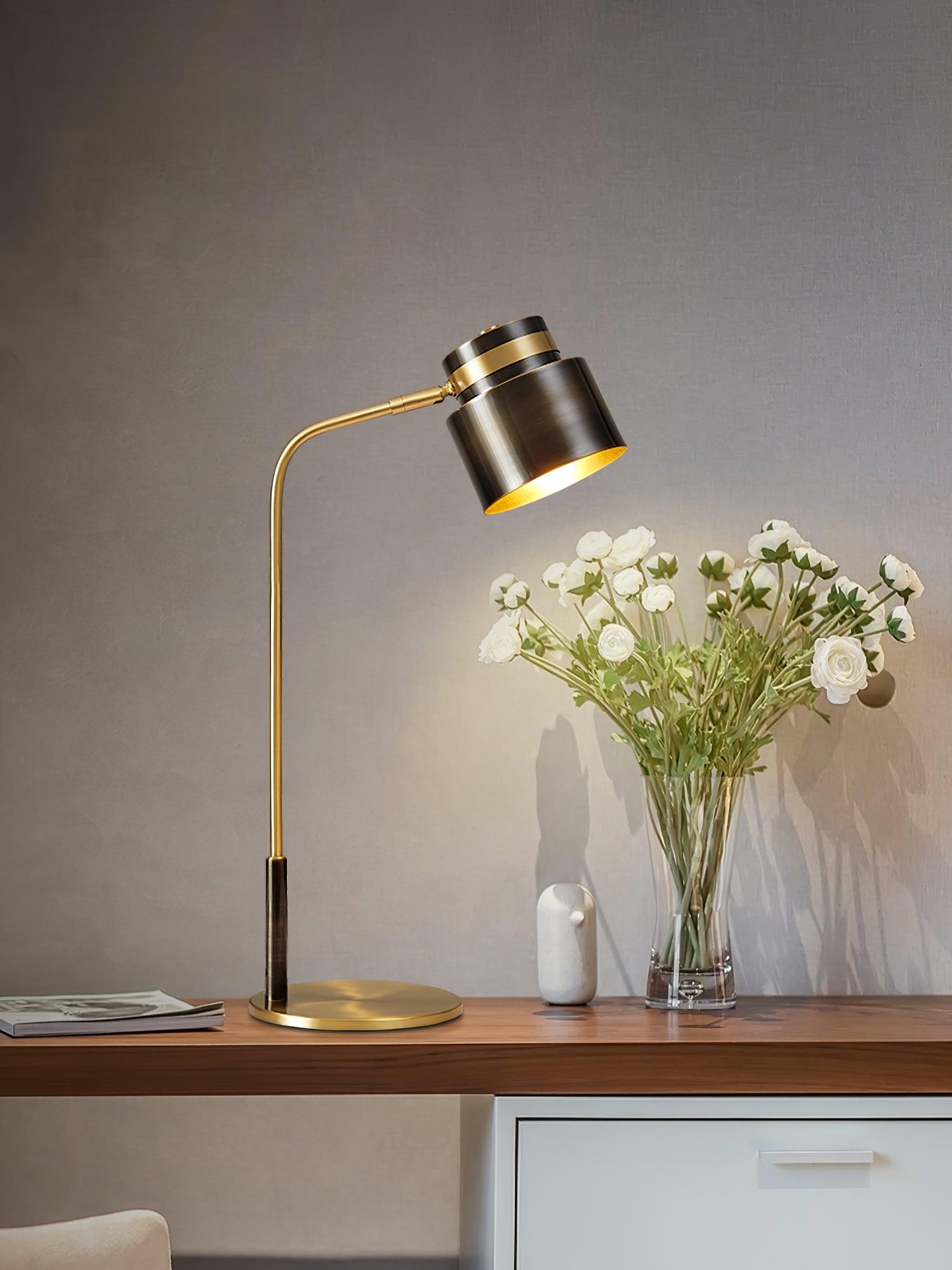 Zorase Brass Industrial Table Lamp - Letslighting