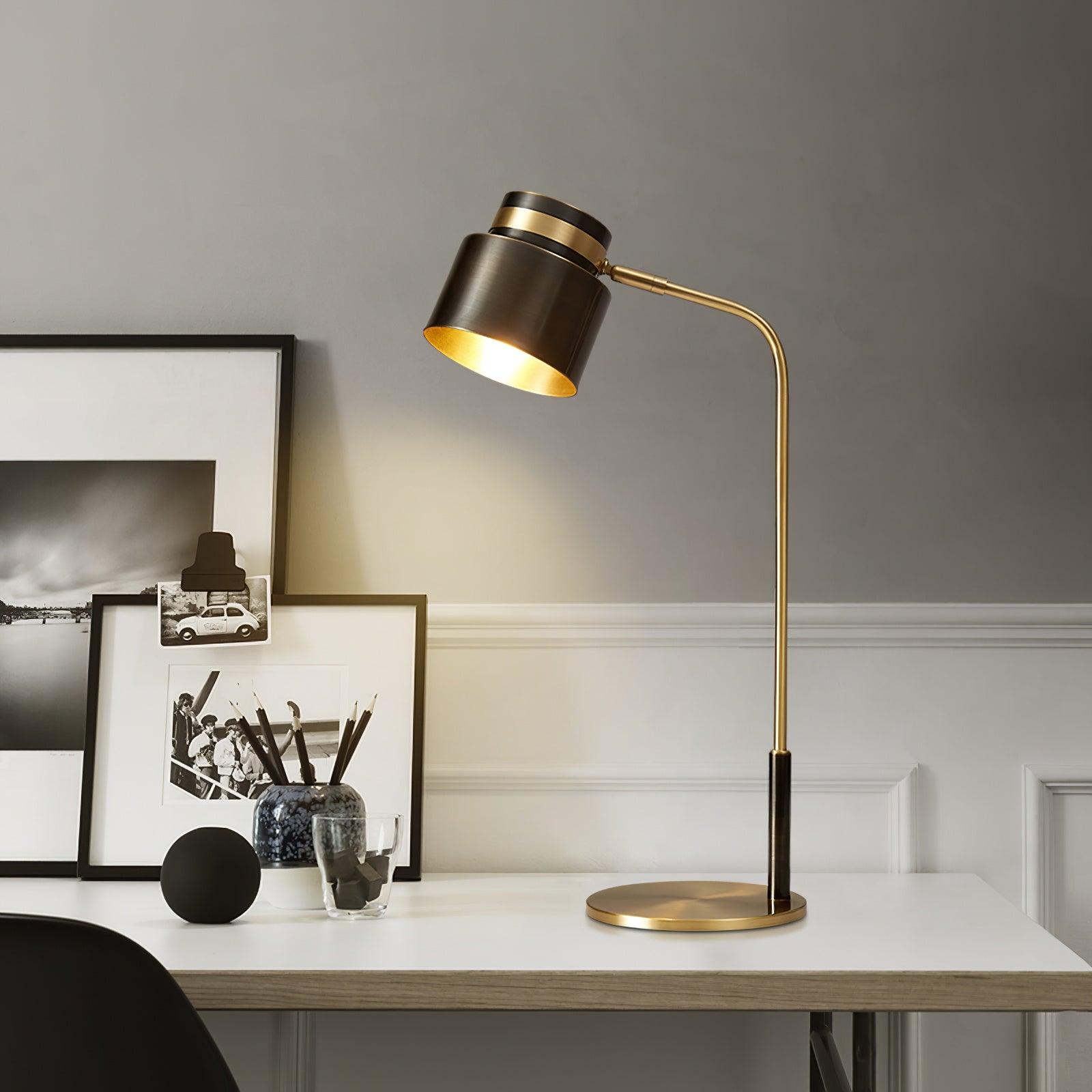Zorase Brass Industrial Table Lamp - Letslighting