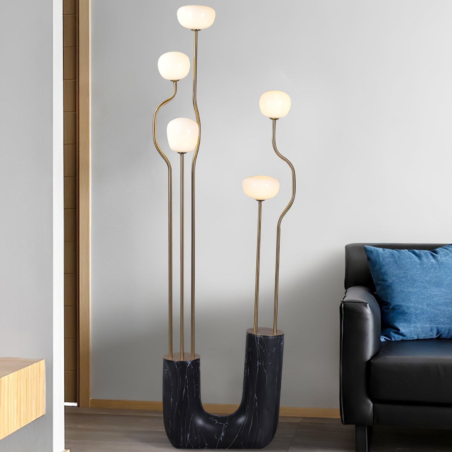 Lumon Marble Brass Modern Floor Lamp - Letslighting