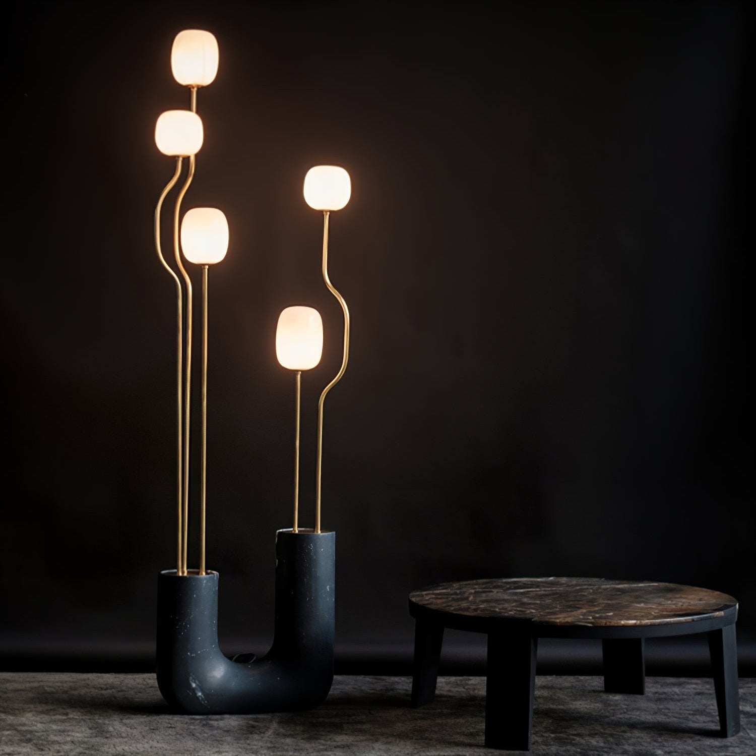 Lumon Marble Brass Modern Floor Lamp - Letslighting