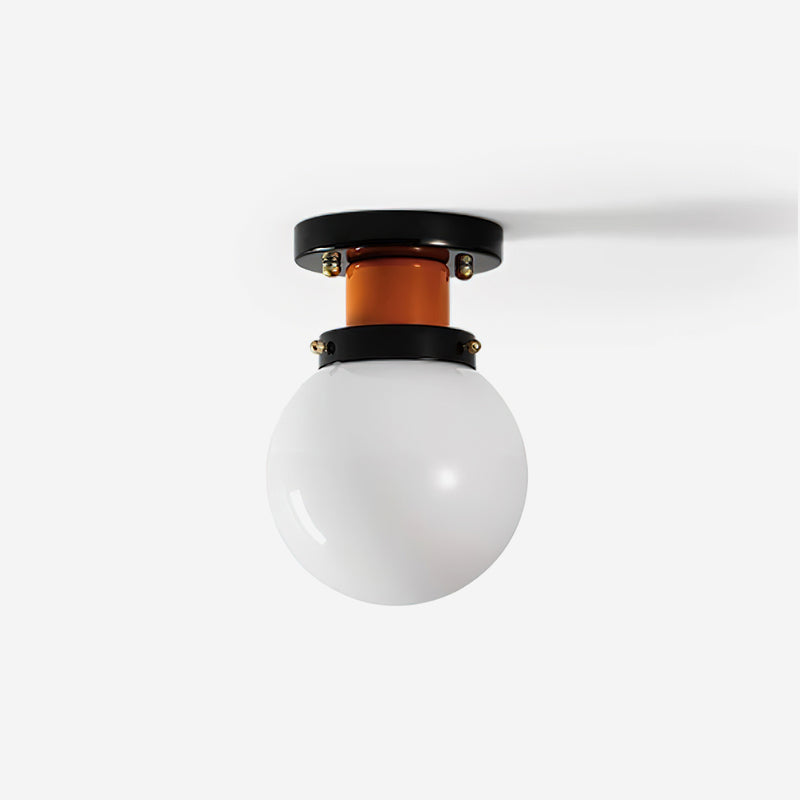 Aria Ceiling Lamp Globe Glass Orange - Letslighting