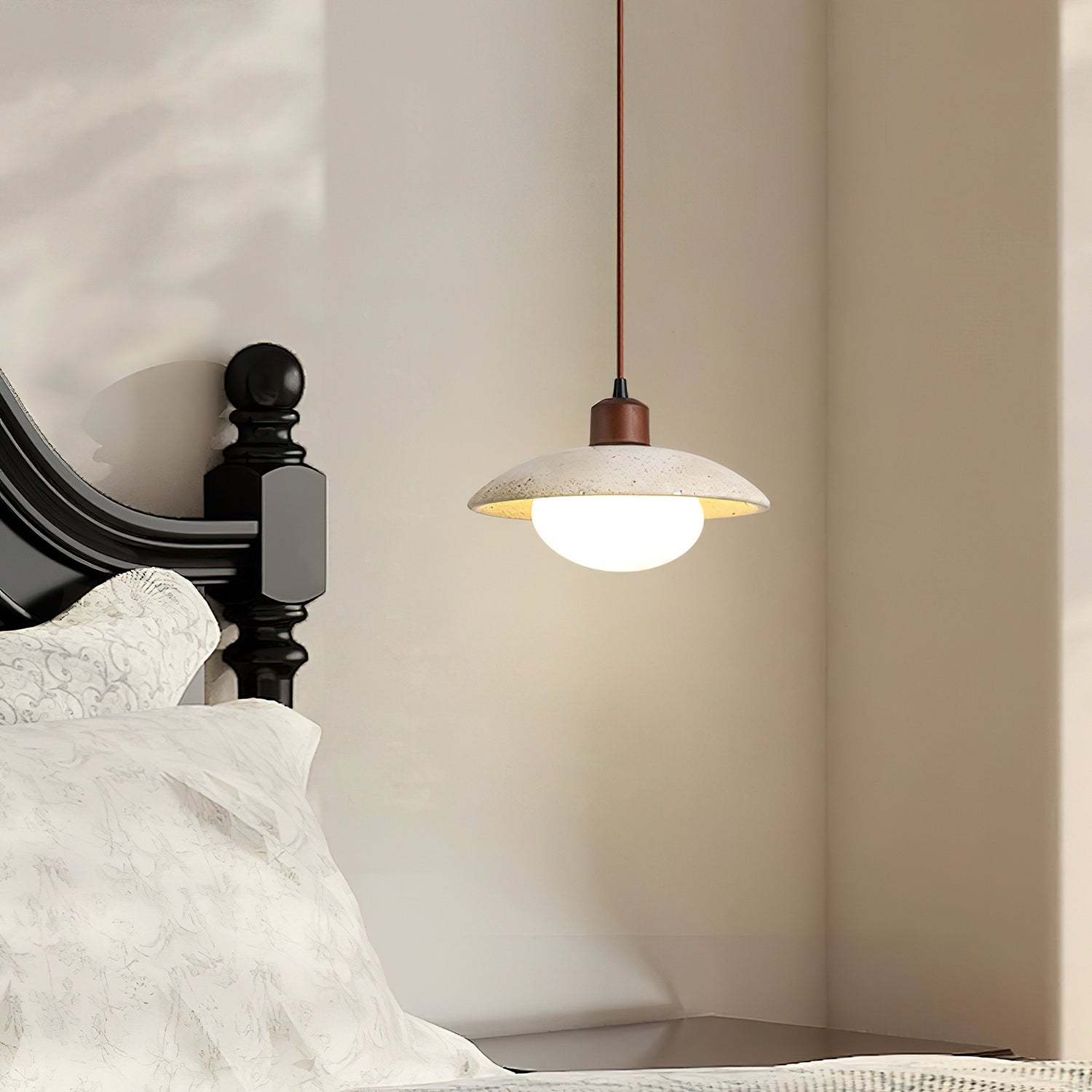 Onorarae Dome-Shade Travertine Pendant Light - Letslighting