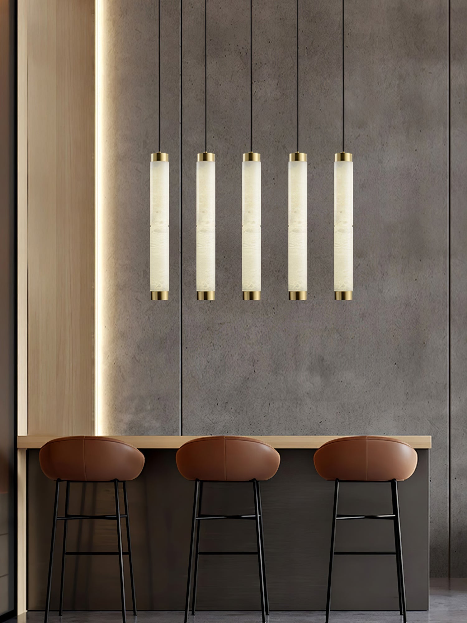 Lira Cylindrical Alabaster Pendant Light