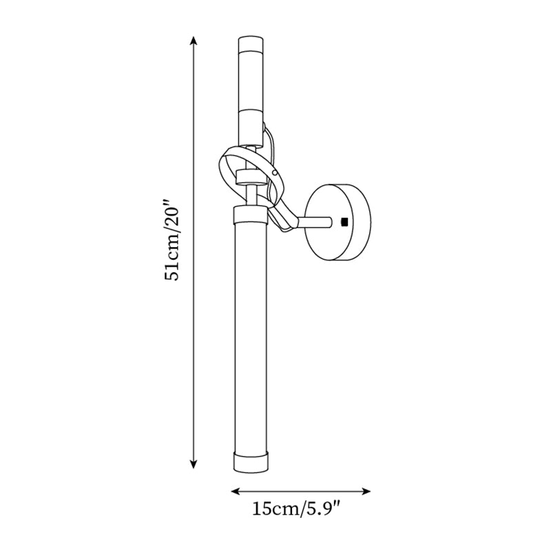 Ariane Wall Lamp Cylinder Frosted Ambient - Letslighting