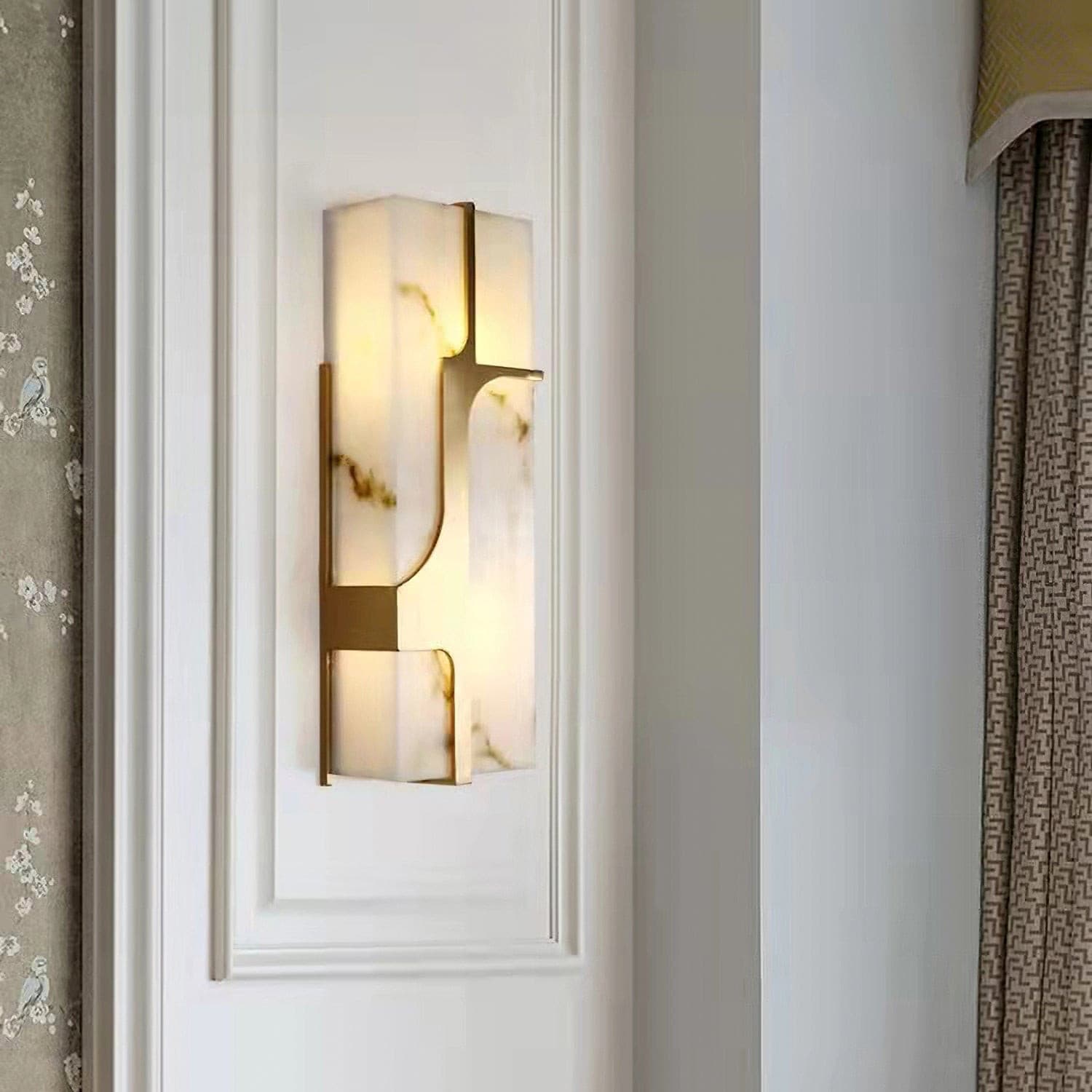 Ariel Wall Lamp Alabaster & Brass Elegance - Letslighting