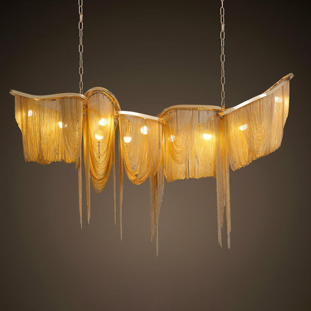 Solara Chandelier Tassel Gold - Letslighting