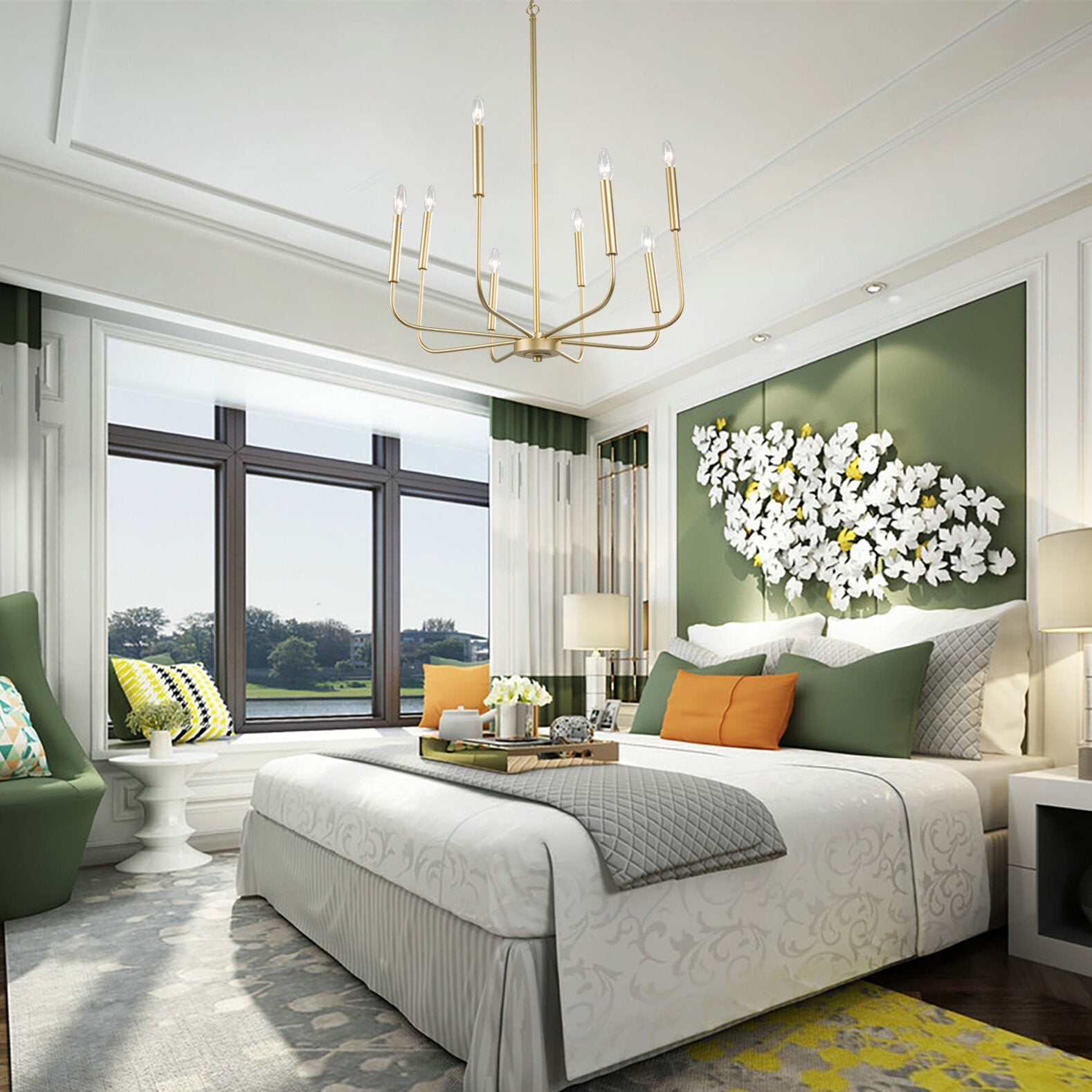 Ulfuvys Modern Candle Industrial Chandelier - Letslighting