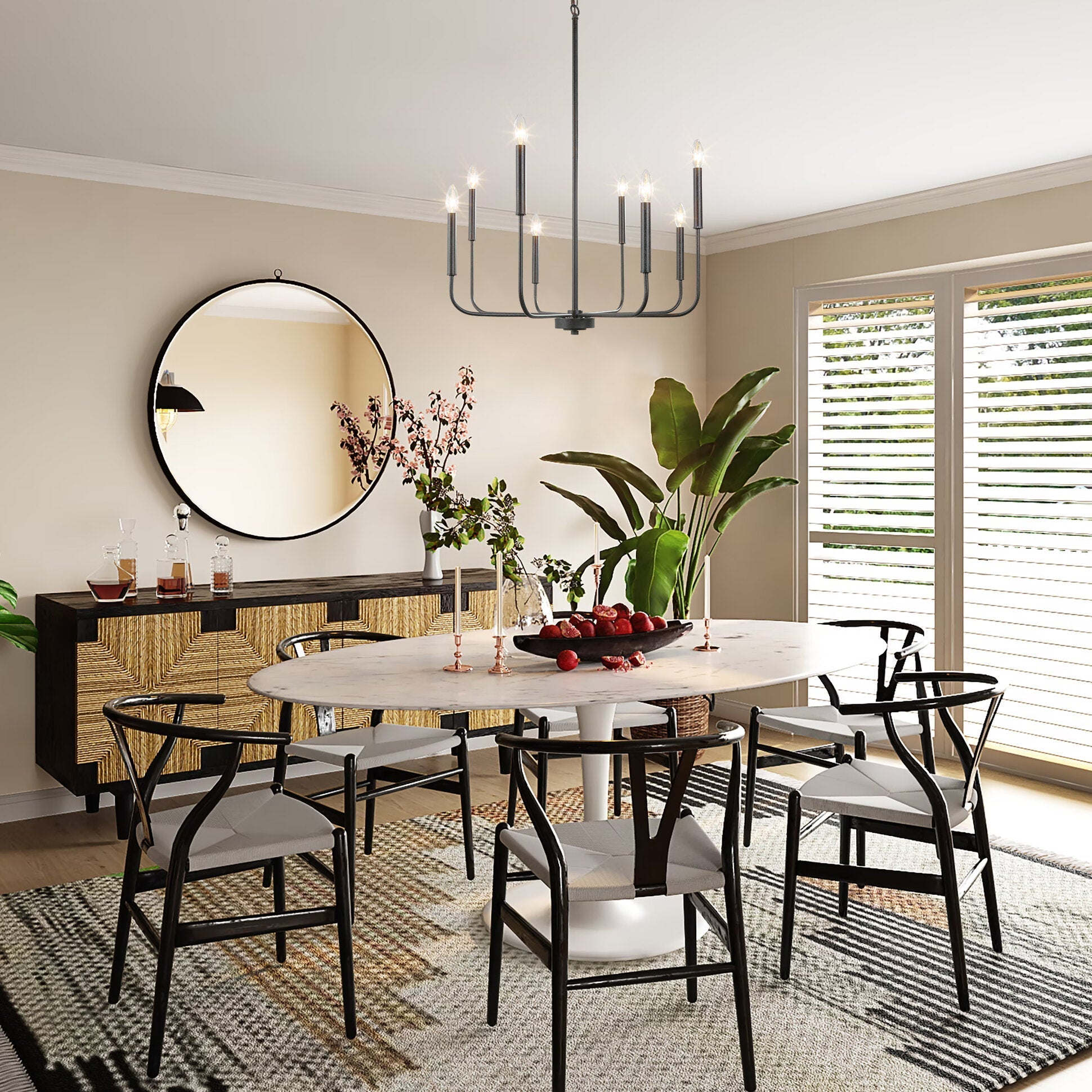 Ulfuvys Modern Candle Industrial Chandelier - Letslighting