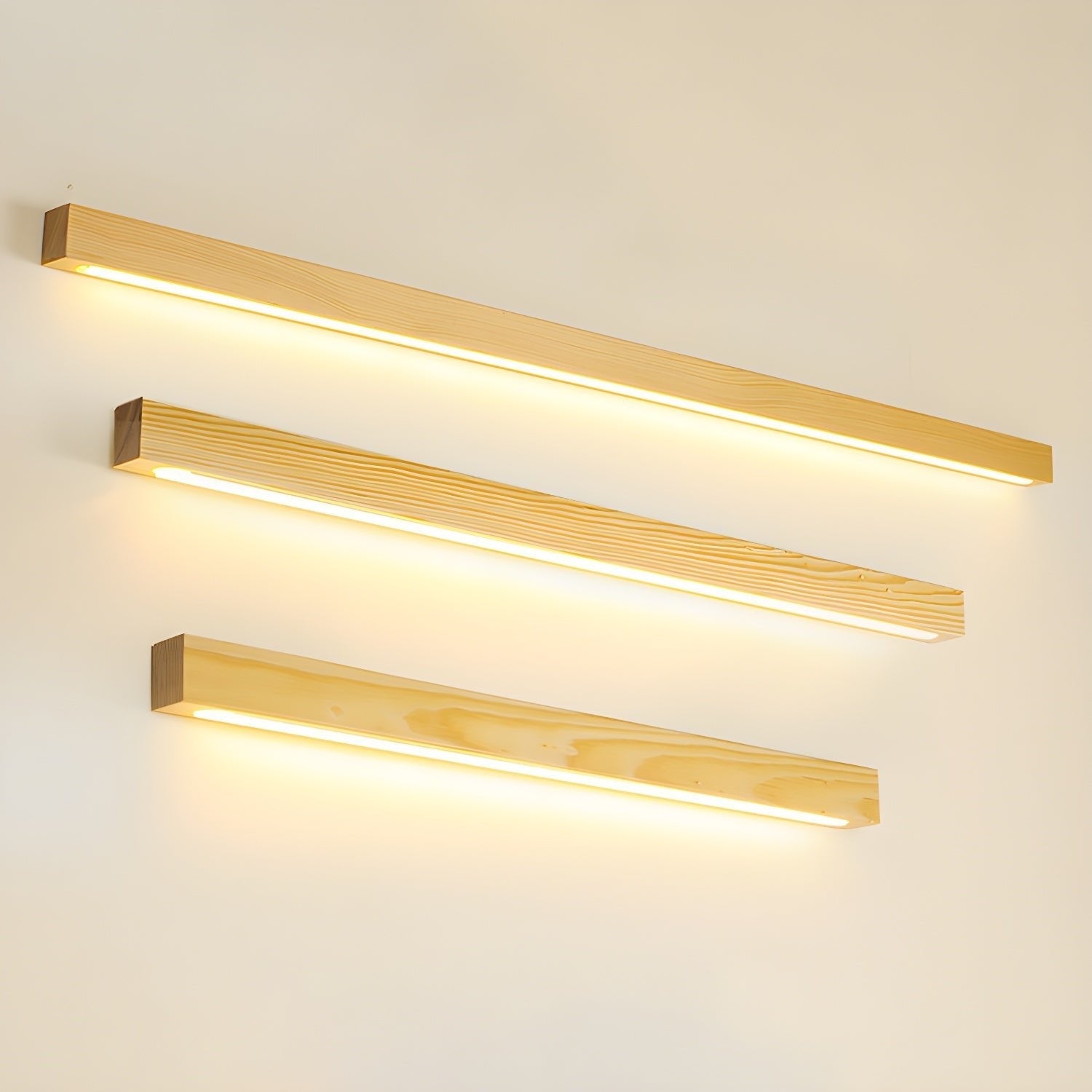 Lustra Wall Light Wood Linear Minimalist LED - Letslighting