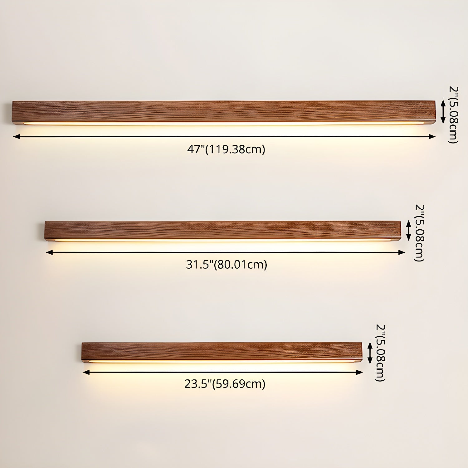 Lustra Wall Light Wood Linear Minimalist LED - Letslighting